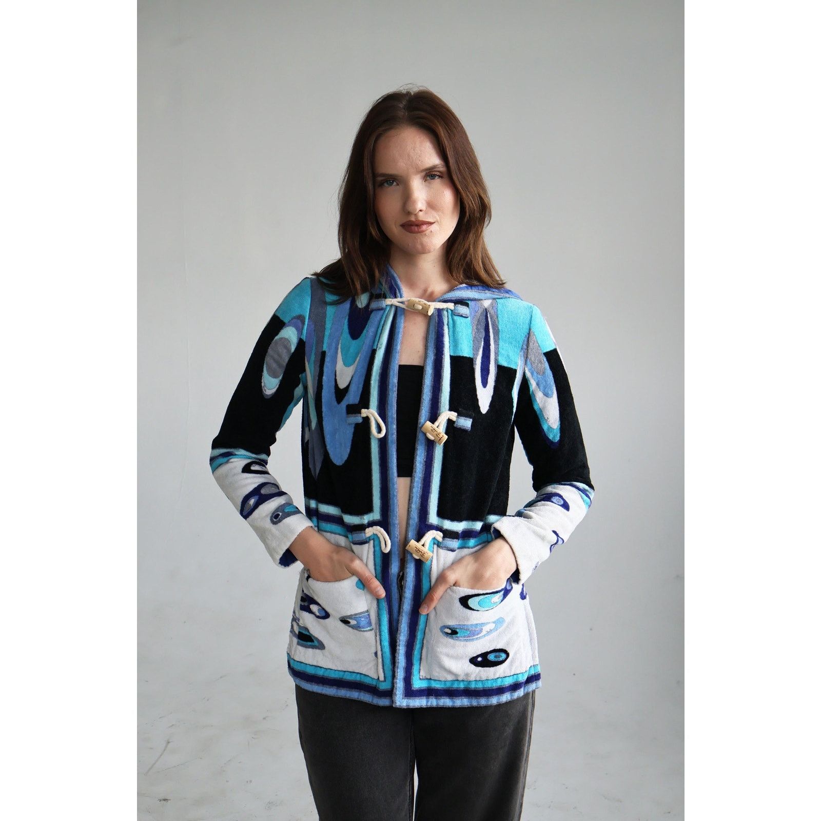 Other Rare 1990s Emilio Pucci Collector's Terrycloth HoodIE Size S / US 4 / IT 40 - 3 Thumbnail