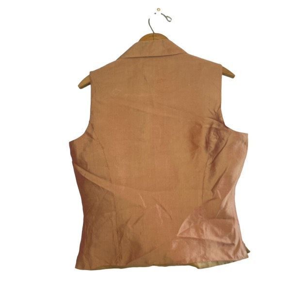 Vintage Vintage Ice copper iridescent 100% silk beaded blouse Size M / US 6-8 / IT 42-44 - 4 Thumbnail