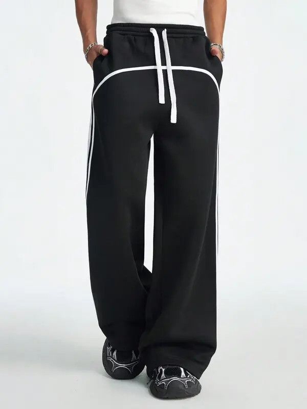 Japanese Brand Loose fit Stripe Lampas Y2k Sweatpants Size US 32 / EU 48 - 5 Thumbnail