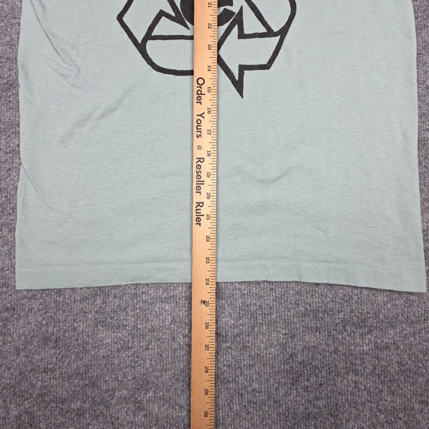 Anvil VINTAGE Anvil Recycle T-Shirt Women's Medium Green Graphic USA 80s 90s Single Stitch Crew Neck Short Sleeve CottonEmbroidery Button Mens? Size M / US 6-8 / IT 42-44 - 7 Thumbnail