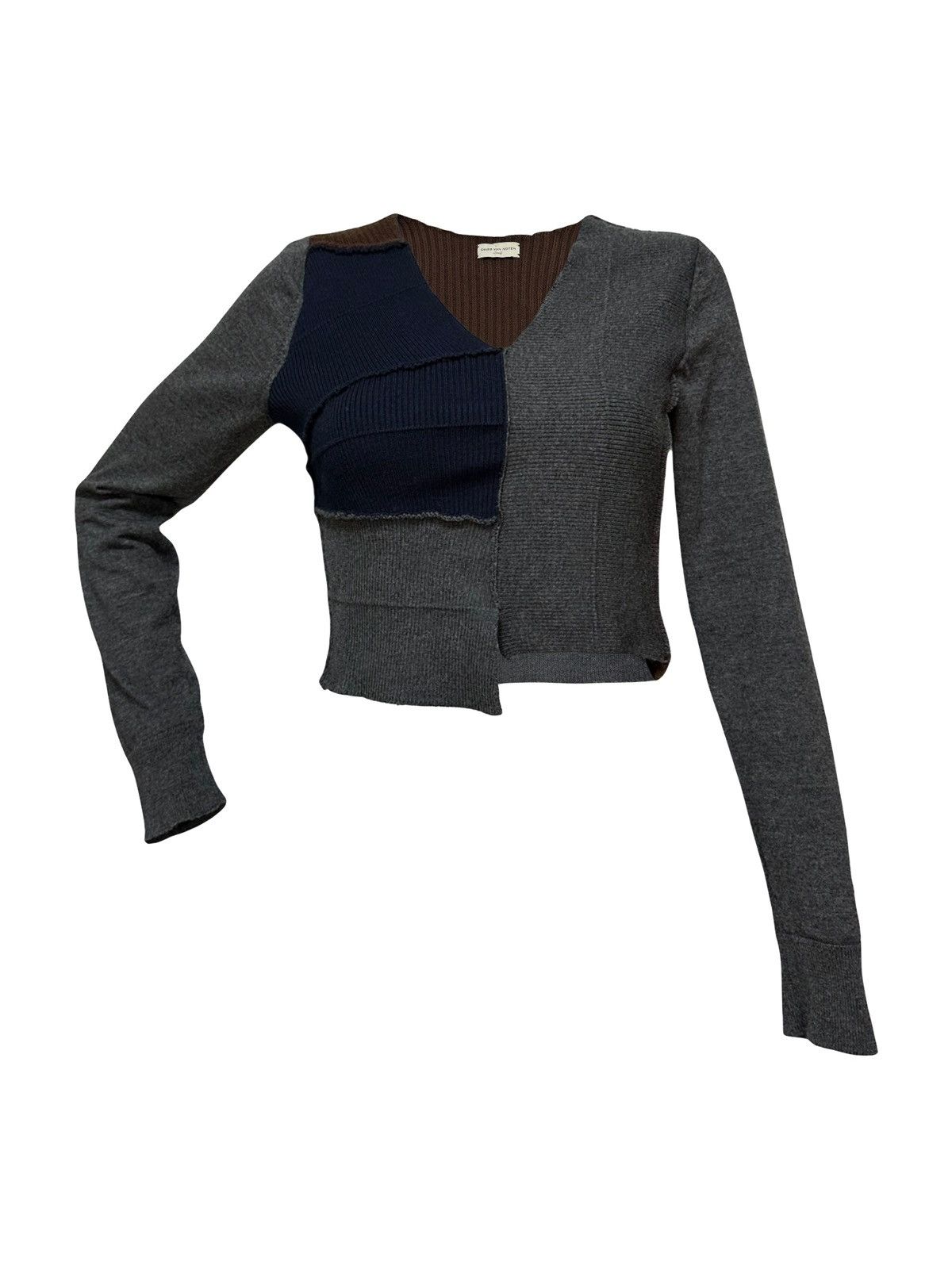 Dries Van Noten DRIES VAN NOTEN F/W 2023 Deconstructed Patchwork Sweater Size S / US 4 / IT 40 - 1 Thumbnail