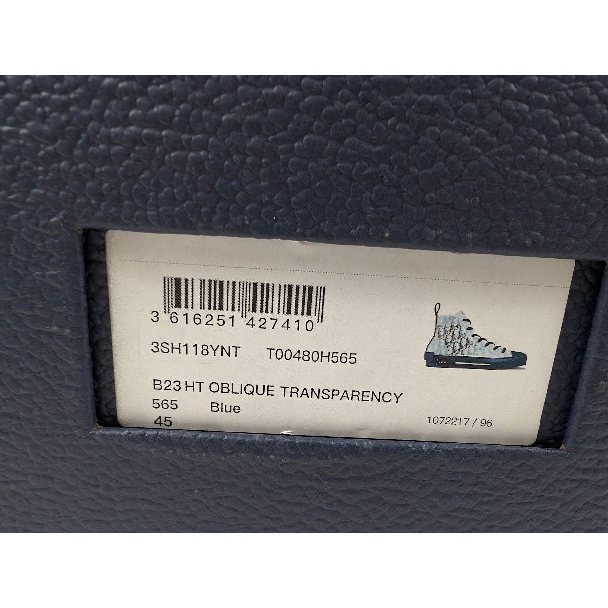 Dior o1rshd1 B23 HT Oblique Transparency in Blue Size US 12 / EU 45 - 24 Thumbnail