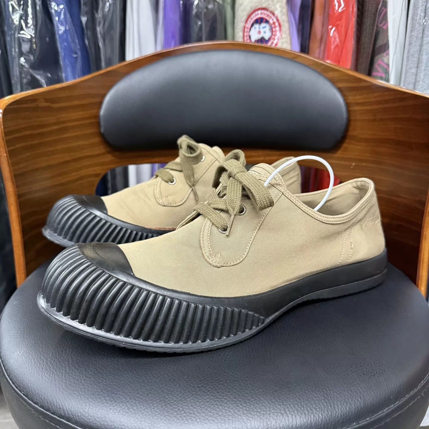 Prada Prada Canvas Cracker Shoes Khaki Brown 44 Mint Size US 11 / EU 44 - 1 Thumbnail