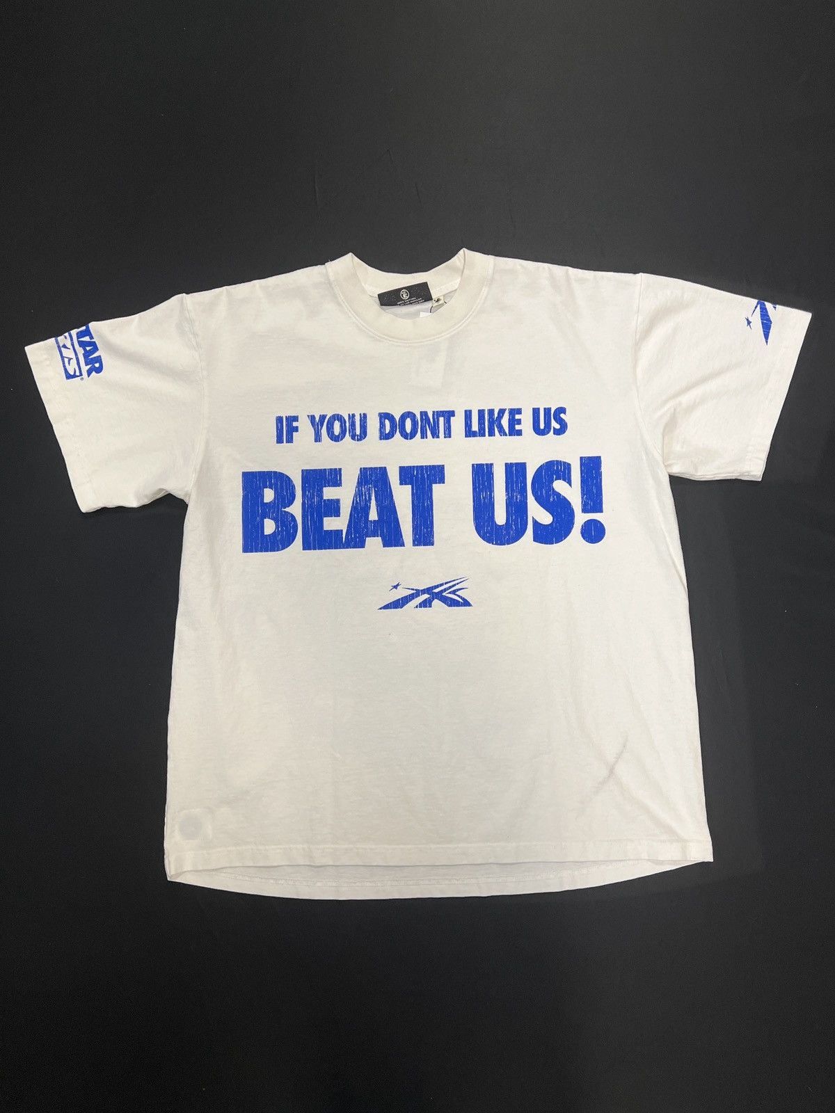 HELLSTAR Hellstar Beat Us! White/Blue T-Shirt Size US L / EU 52-54 / 3 - 1 Thumbnail