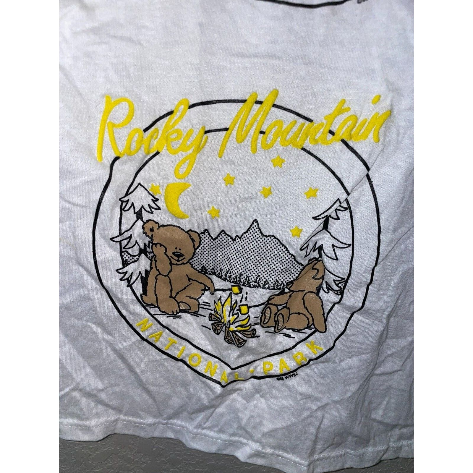 Jerzees Vintage Louisville Rocky Mountain Test Print White M Shirt Size US M / EU 48-50 / 2 - 11 Thumbnail