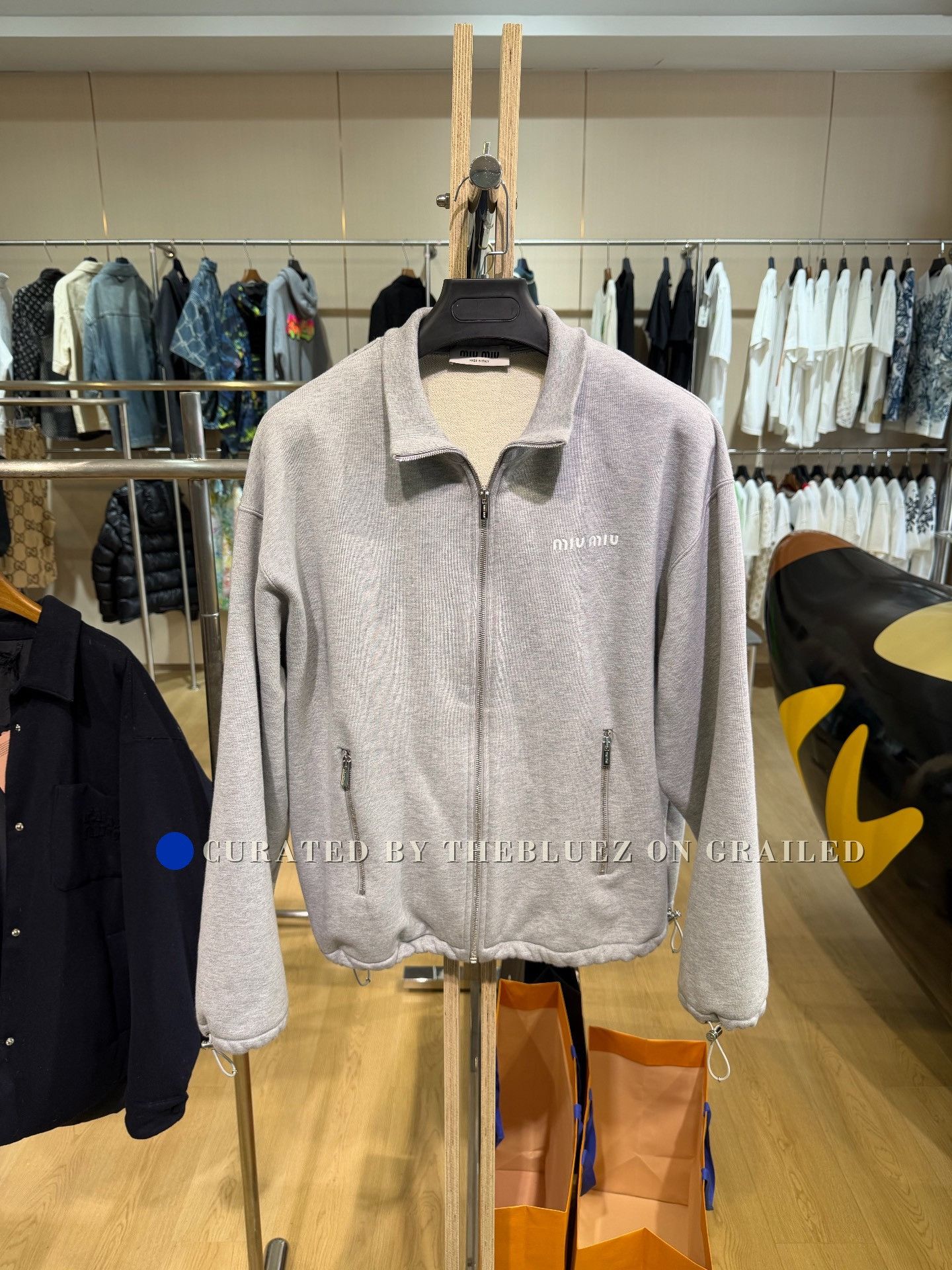 Miu Miu MIU MIU 2025 New Gray Zip Hoodie XS Size XS / US 0-2 / IT 36-38 - 1 Thumbnail