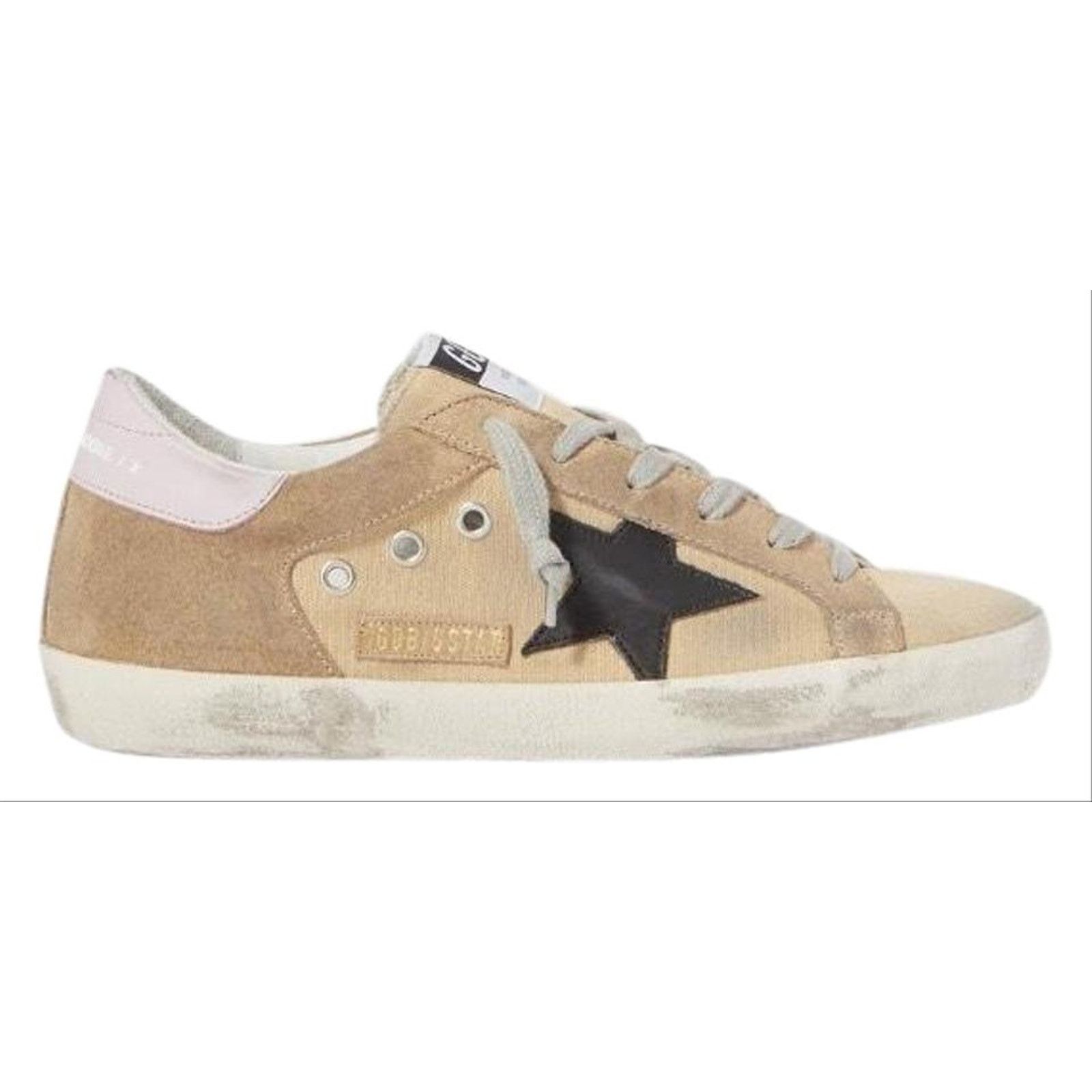 Golden Goose superstar distressed canvas and suede leather sneakers Size US 6 / IT 36 - 1 Thumbnail