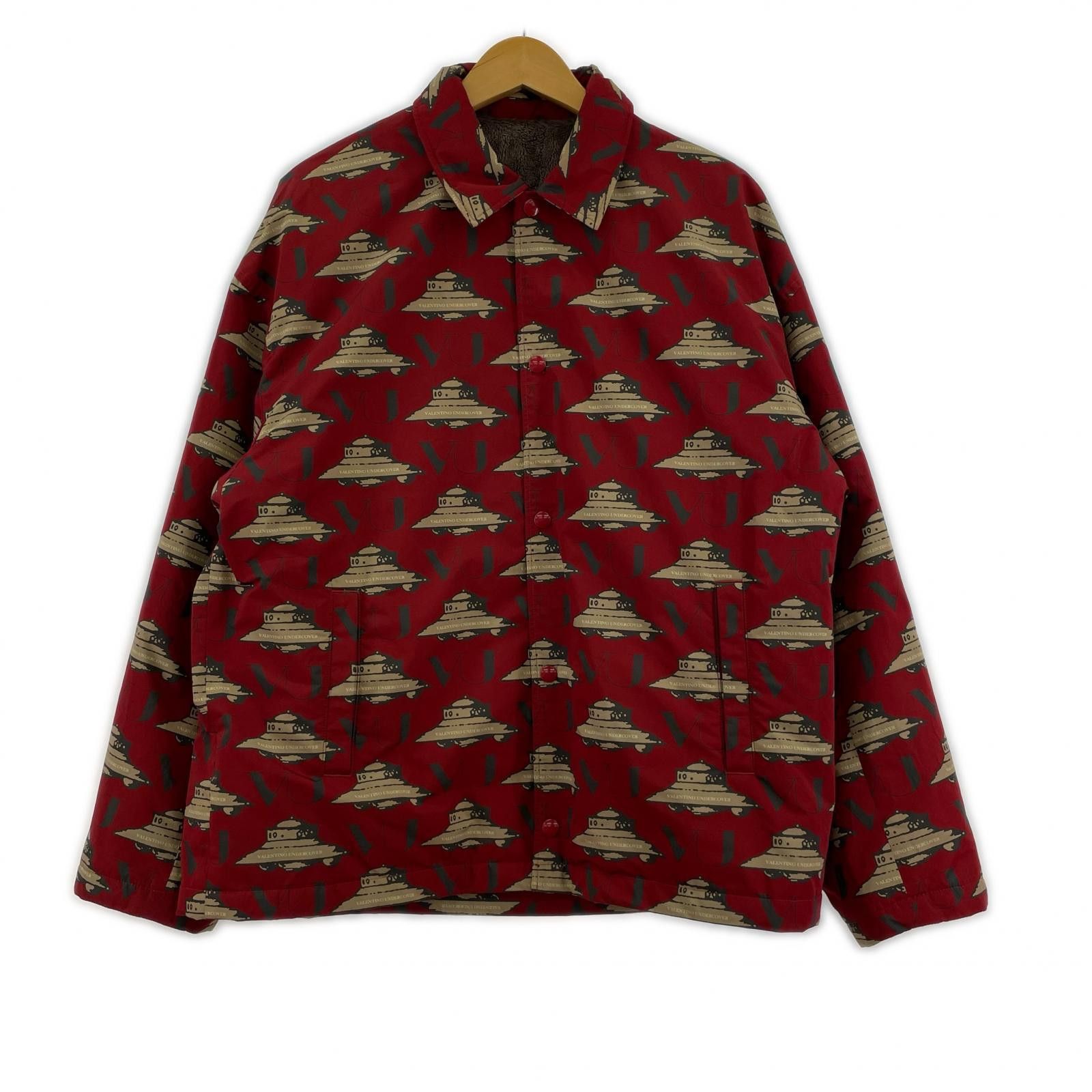 Undercover × Valentino UNDERCOVER x VALENTINO Graphic Print Nylon Jacket Red 2 Size US M / EU 48-50 / 2 - 1 Thumbnail