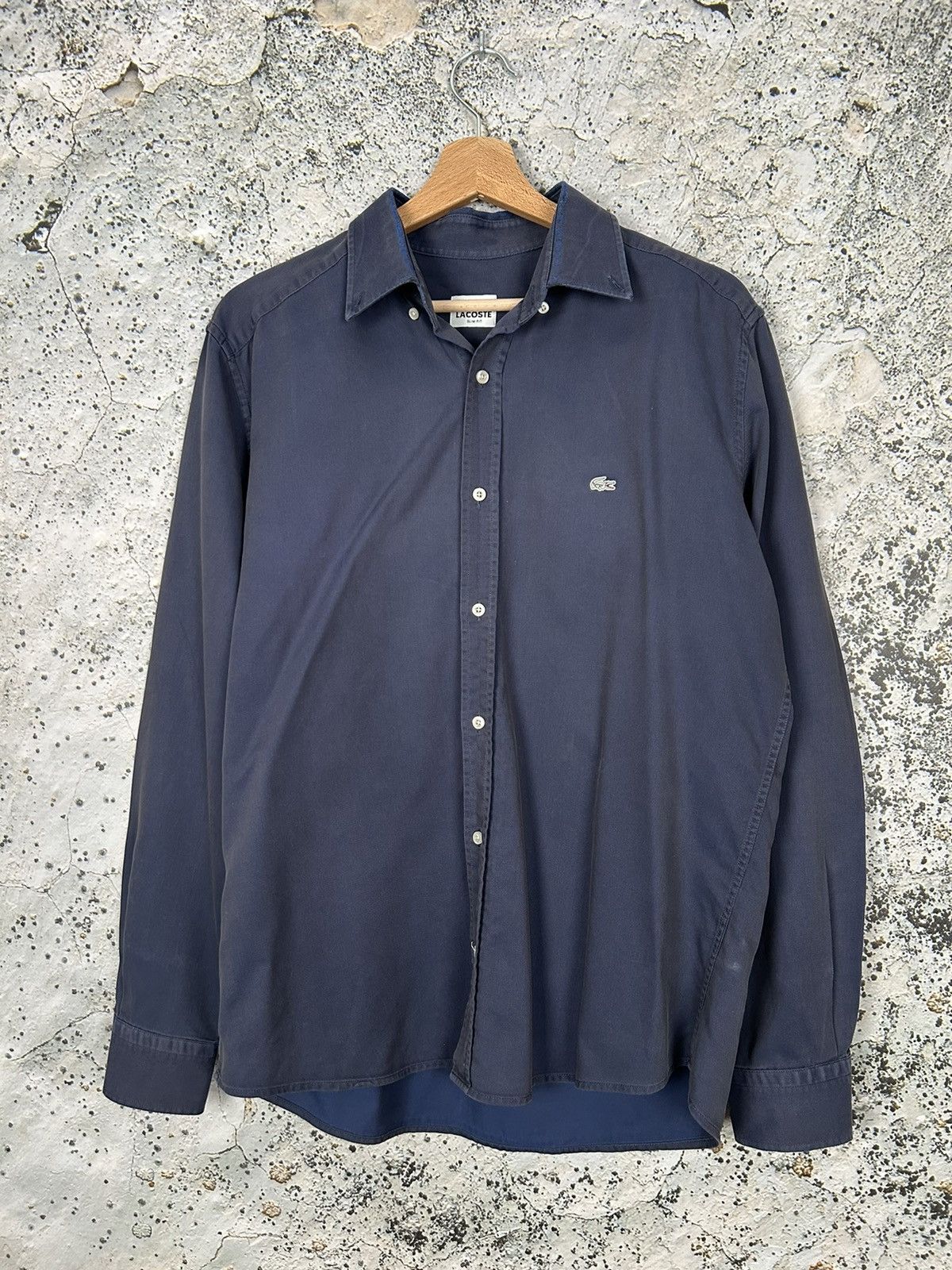 Lacoste × Vintage Lacoste Vintage Navy Grey Shirt Button Ups Elegant Hype Size US M / EU 48-50 / 2 - 1 Thumbnail