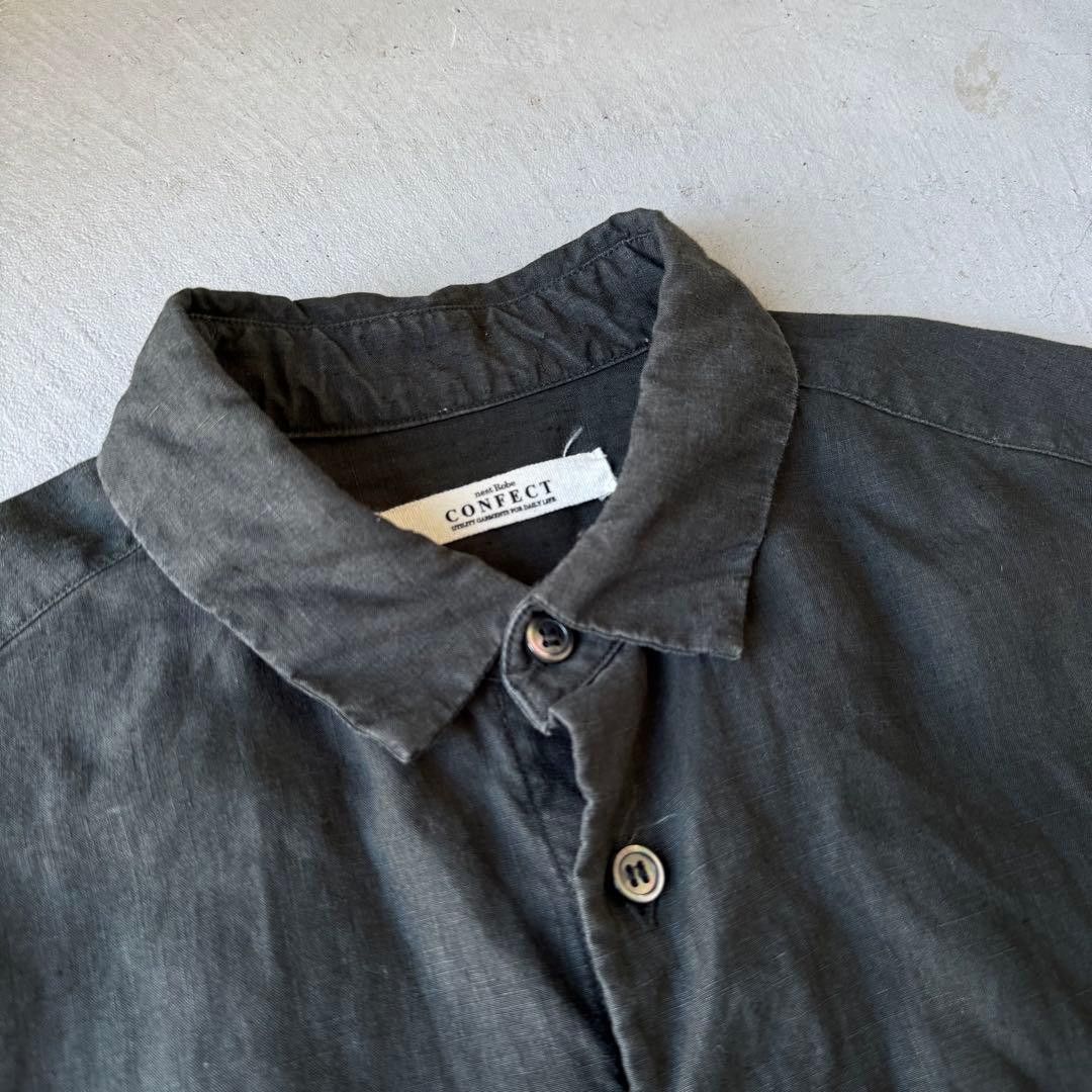 CONFECT High-Count Linen Regular Collar Shirt Size US L / EU 52-54 / 3 - 3 Thumbnail