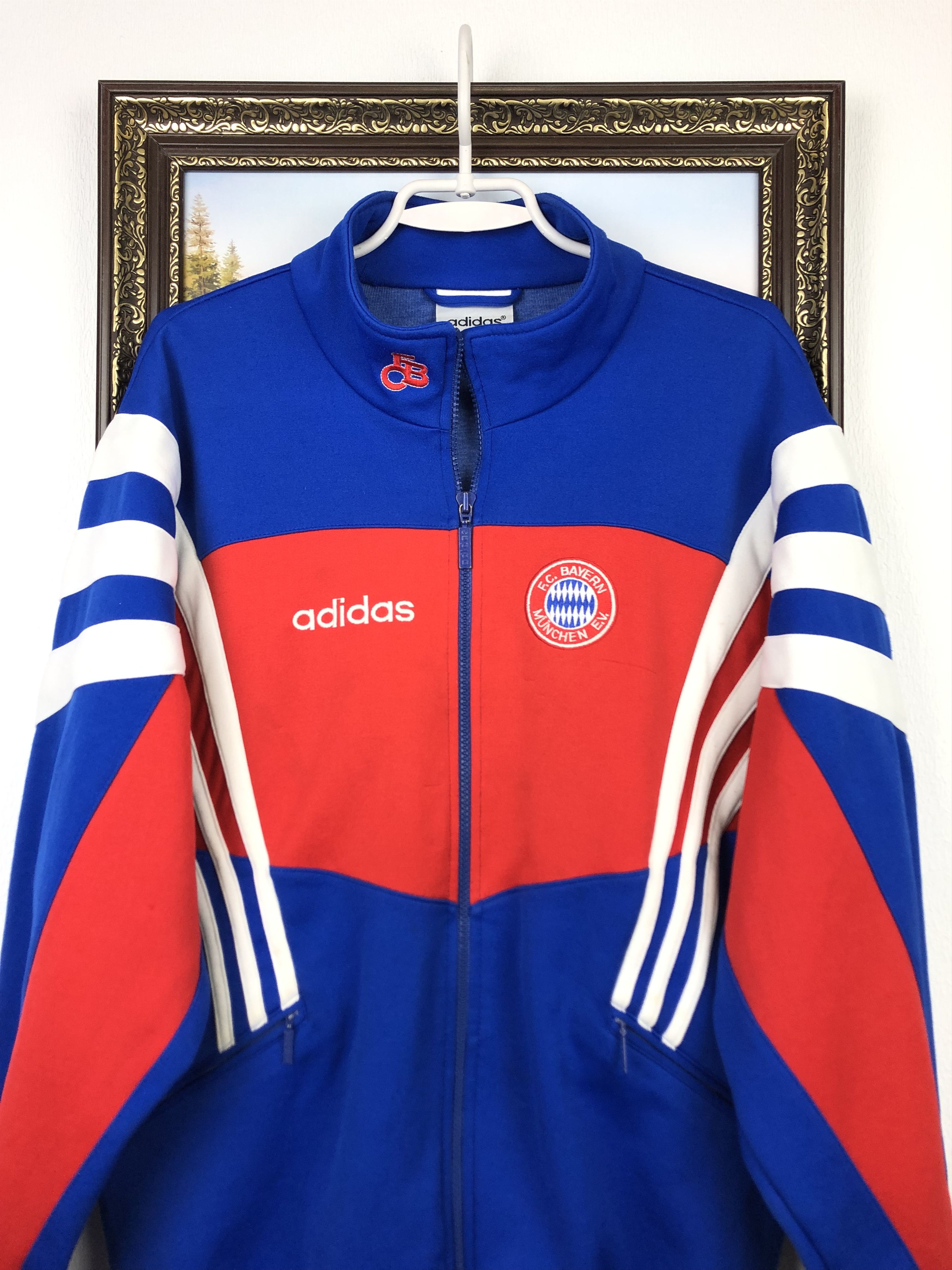 Adidas Vintage Bayern Munich Football Jacket Soccer Sweatshirt Size US M / EU 48-50 / 2 - 2 Thumbnail
