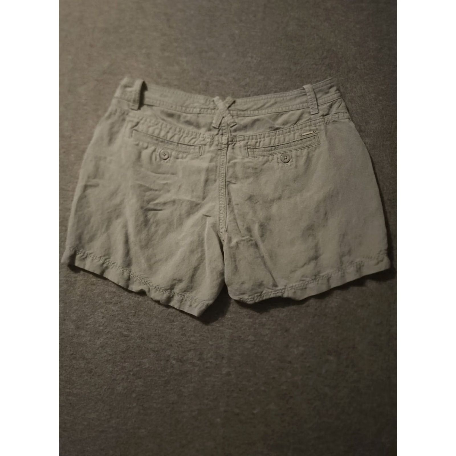 Calvin Klein Calvin Klein Chino Shorts Womens 6 Green Linen Casual Preppy with Slash Pockets Size 28" / US 6 / IT 42 - 5 Thumbnail