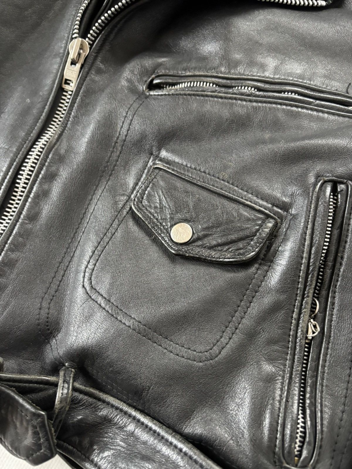 Vintage Vintage Biker Leather Jacket Size US M / EU 48-50 / 2 - 7 Thumbnail