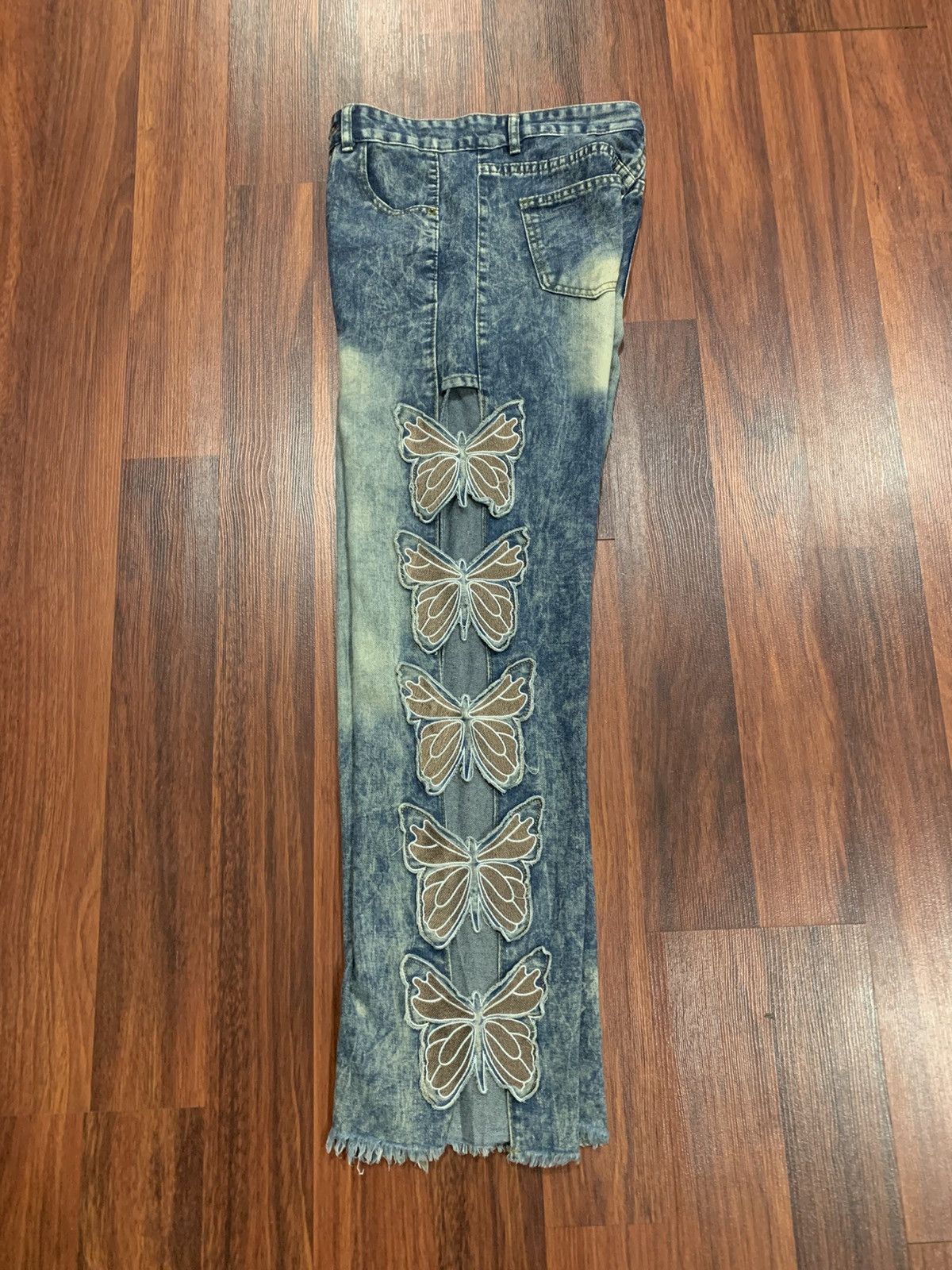 Japanese Brand Butterfly Patches Jeans Pants Size 28" / US 6 / IT 42 - 3 Thumbnail