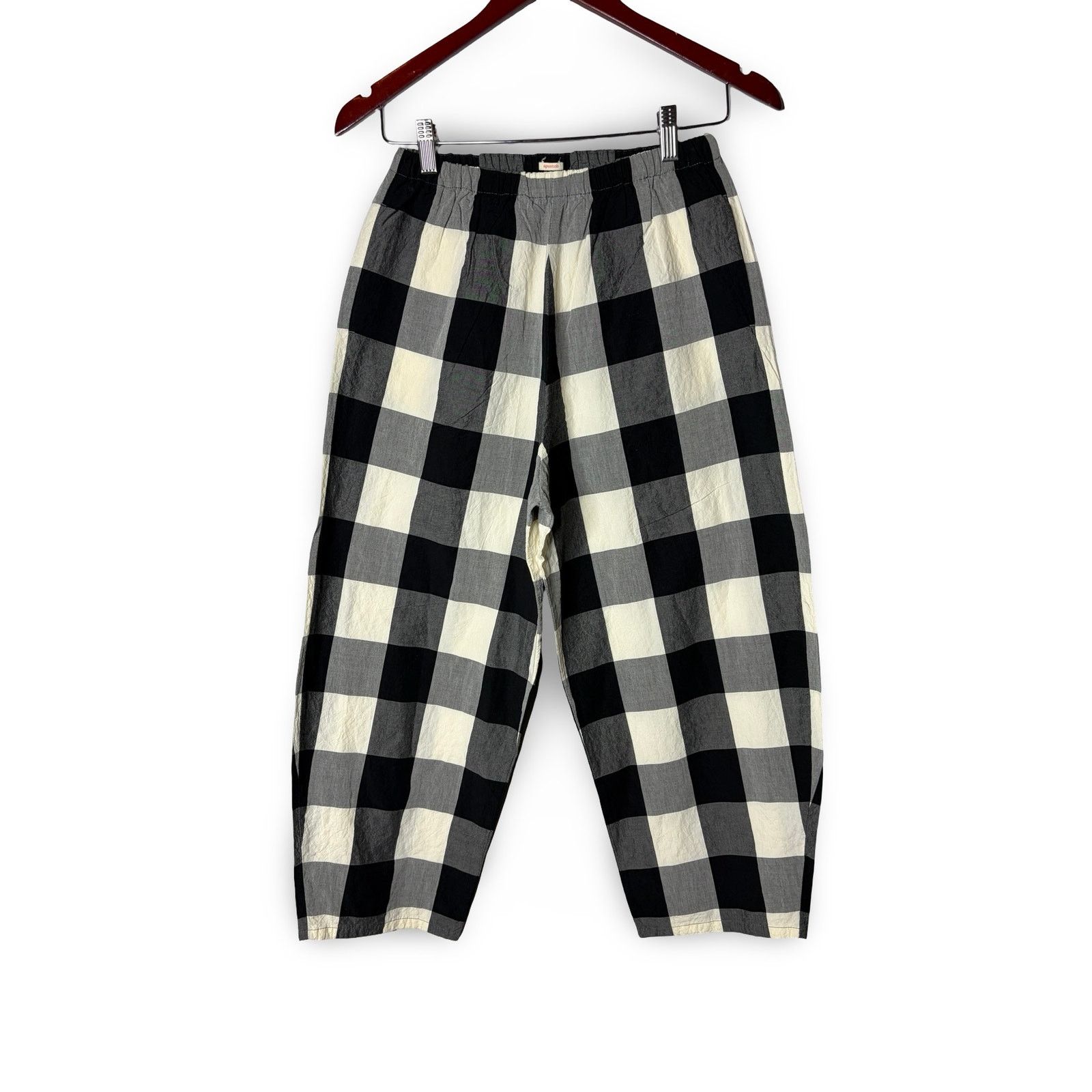 Comme des Garcons × Other Apuntob black white check balloon cropped trousers sz 0 XS Size 24" / US 00 / IT 34 - 2 Thumbnail