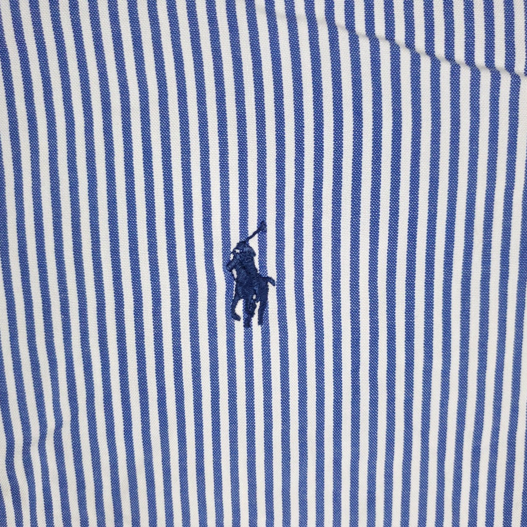 Ralph Lauren Ralph Lauren Dress Shirt Mens 16.5 Blue Striped Button-Up Long Sleeve Regular Fit Non-Iron Size 42R - 3 Thumbnail