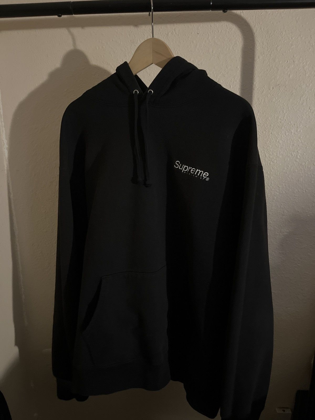 Image of Supreme World Wide Hoodie in Black, Men's (Size XL)