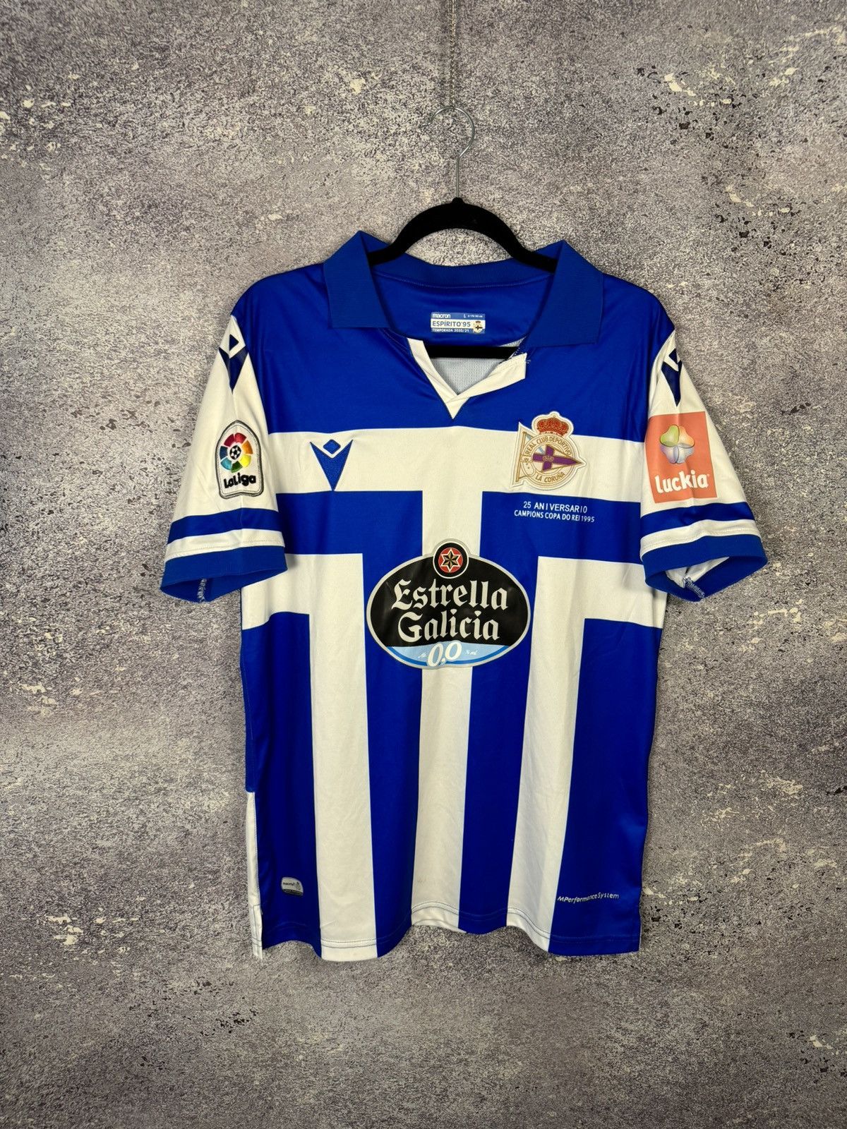 Macron × Vintage Deportivo de La Coruna 2020/21 Macron Soccer Jersey Size US L / EU 52-54 / 3 - 1 Thumbnail