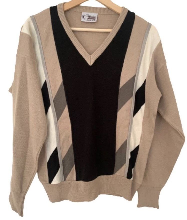 Gabicci Tan and brown vintage sweater knitwear Gabicci wool size S Size US S / EU 44-46 / 1 - 1 Thumbnail
