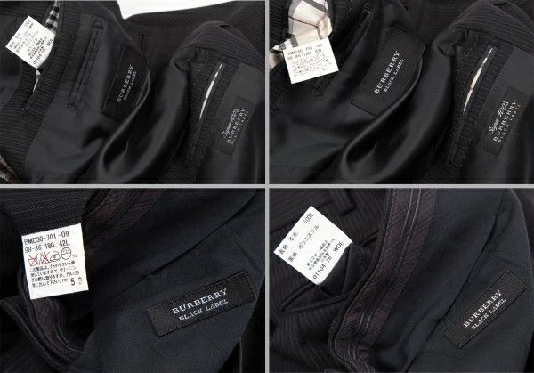 Burberry Wool Pinstripe Suit Set Up in Black, Size 42L Size US XS / EU 42 / 0 - 20 Thumbnail