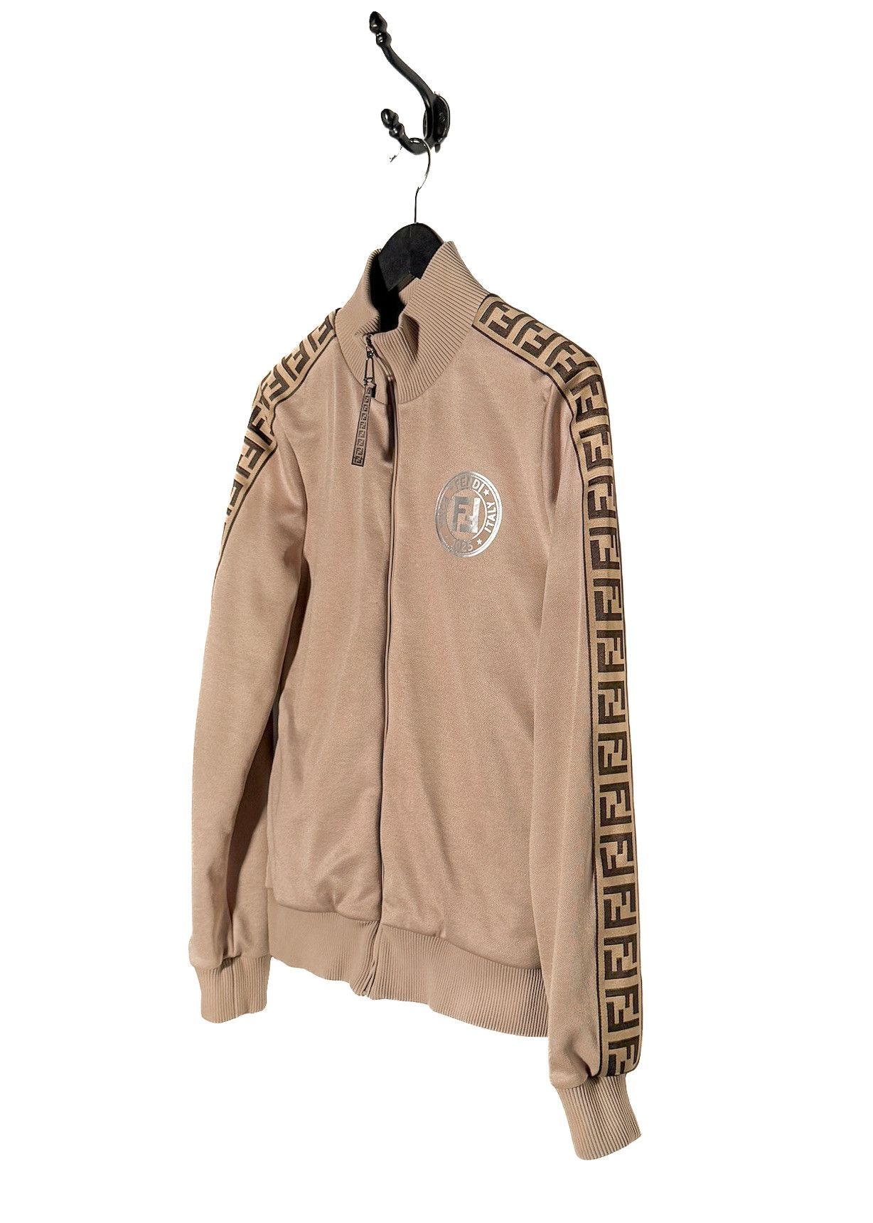 Fendi Fendi Beige Forever Fendi Zucca Sleeves Track Jacket Size L / US 10 / IT 46 - 2 Thumbnail