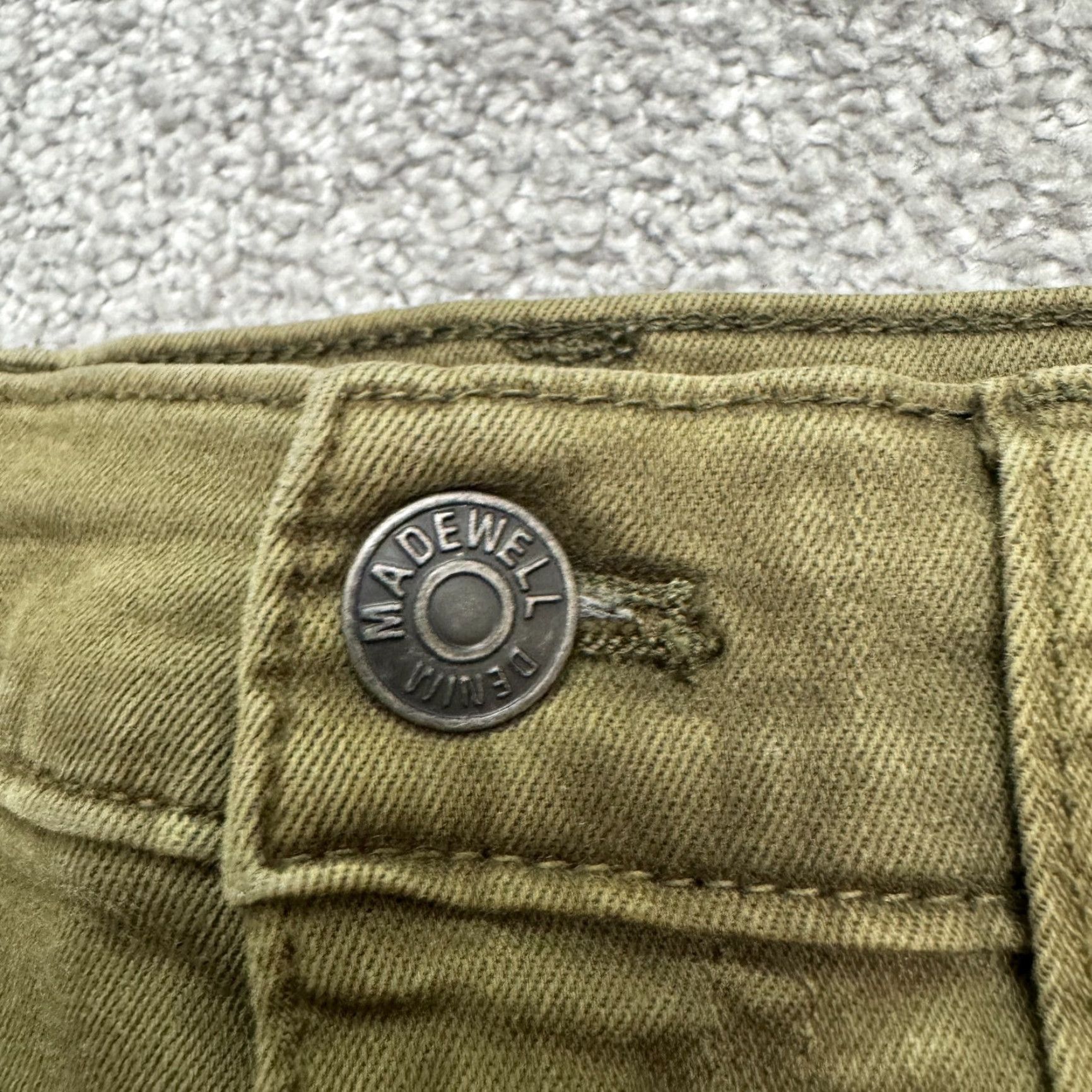 Madewell Madewell Jeans 10" High Rise Skinny Denim Womens 26 Olive Green Stretch Casual City Grunge Outdoor Size 26" / US 2 / IT 38 - 3 Thumbnail