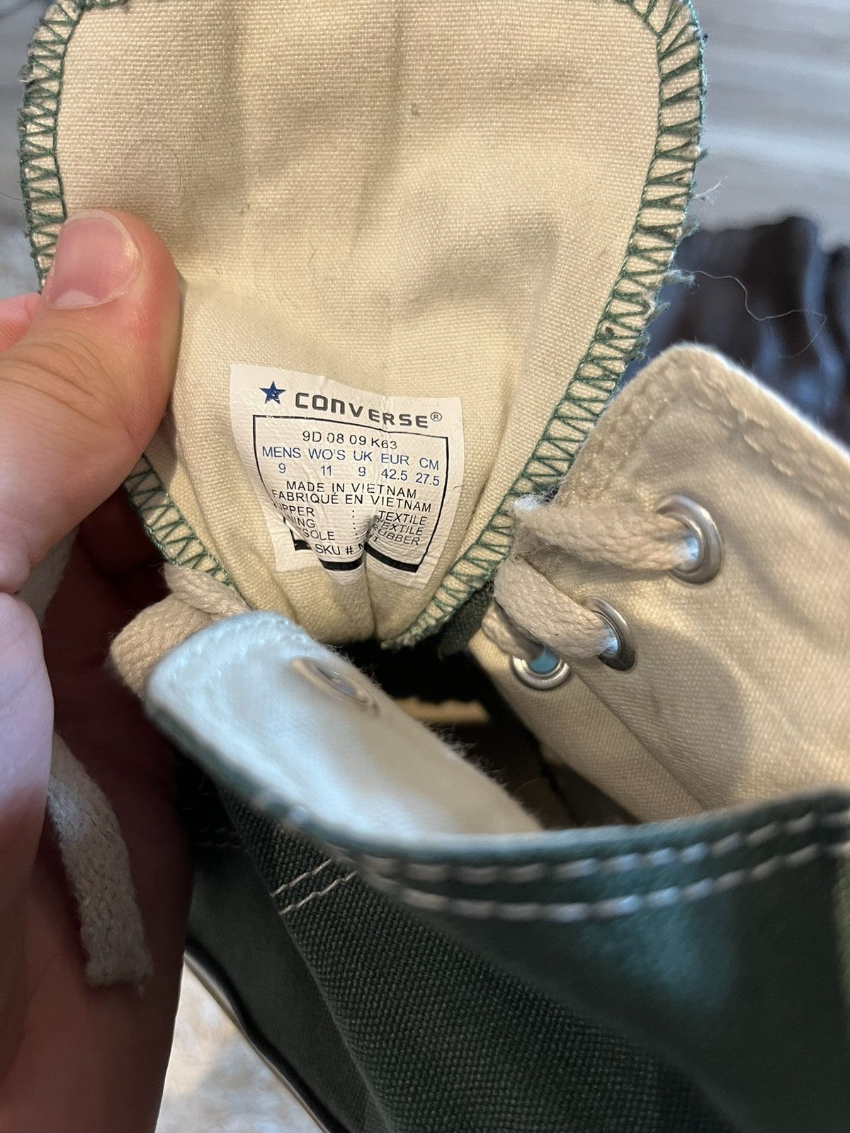Converse Vintage Converse Chuck 70 High Washed Green Trashed 90s y2k Size US 9 / EU 42 - 16 Thumbnail