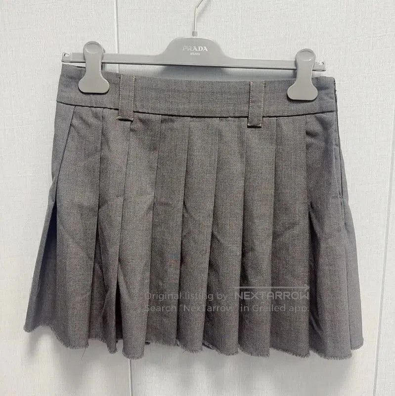 Miu Miu Miu Miu Grey Cotton Women's Skirt . Size 23" - 2 Thumbnail