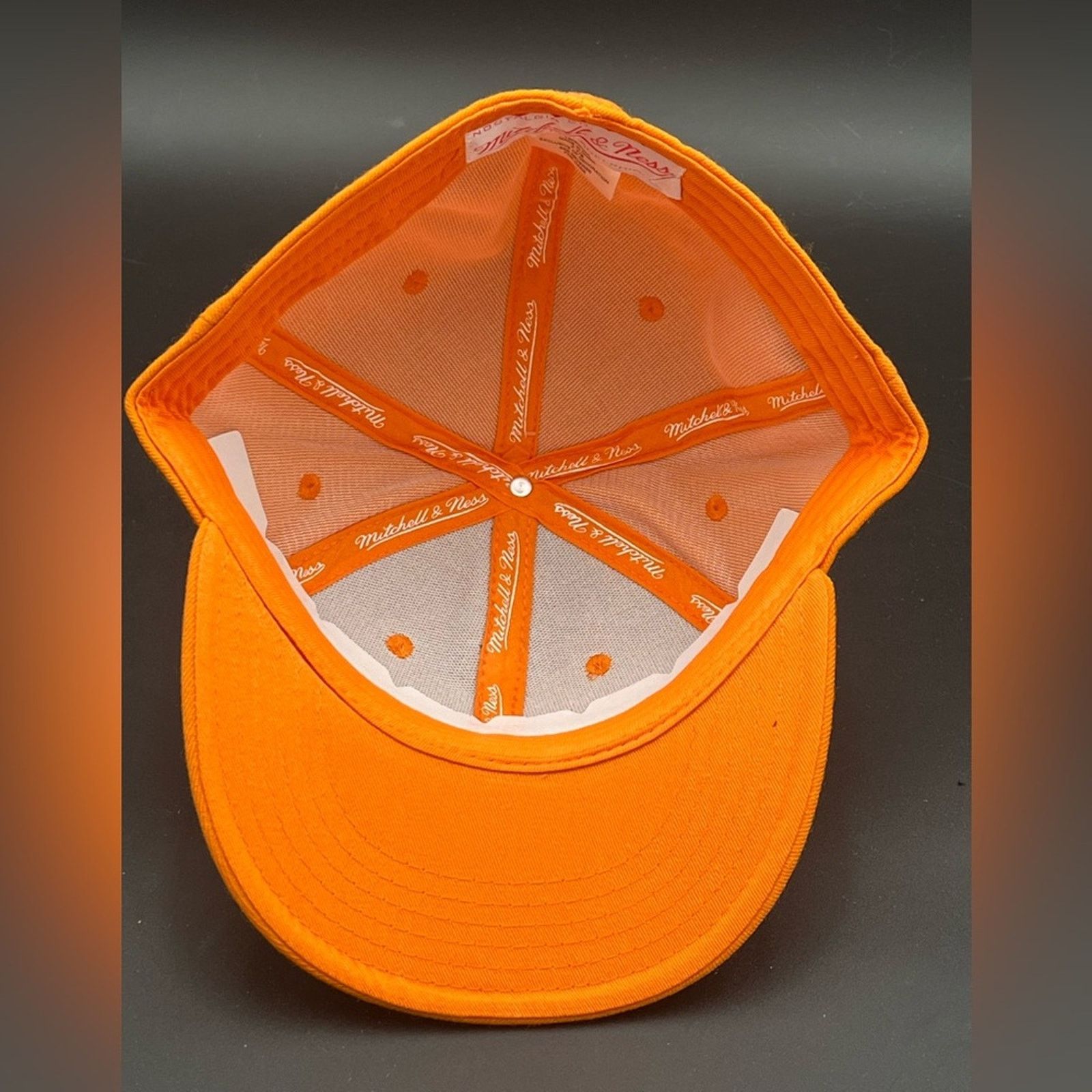 Mitchell & Ness Orange and White Patch Mitchell & Ness Fitted Hat 7 7/8 Size ONE SIZE - 3 Thumbnail