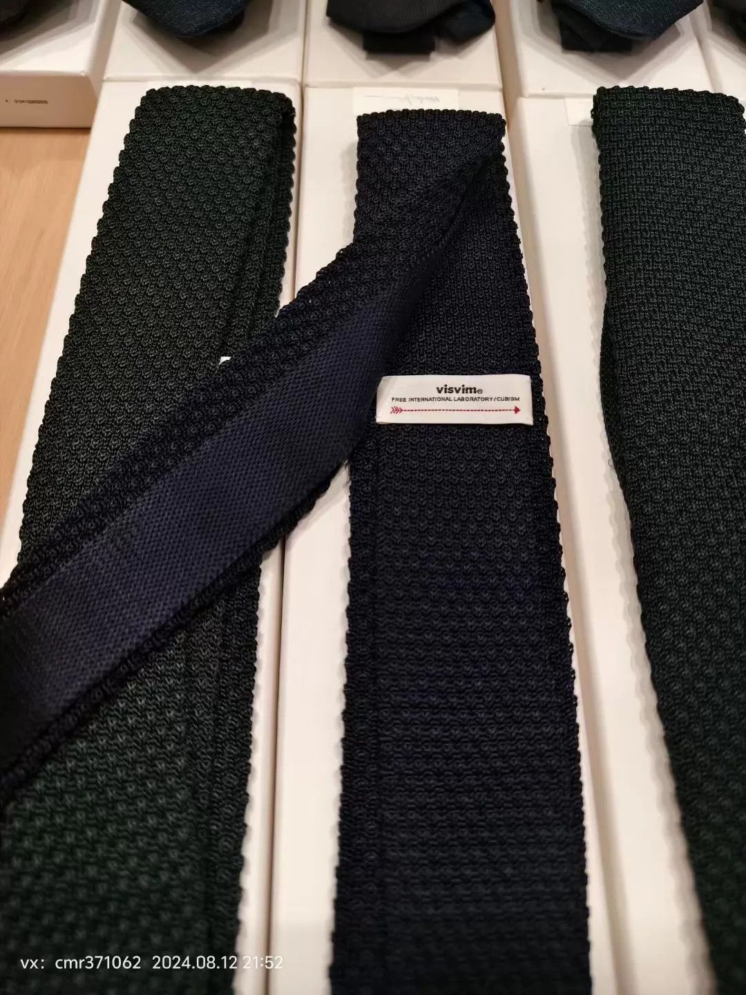 Visvim VISVIM 23AW Silk Knit Tie Green /Navy Size ONE SIZE - 4 Thumbnail