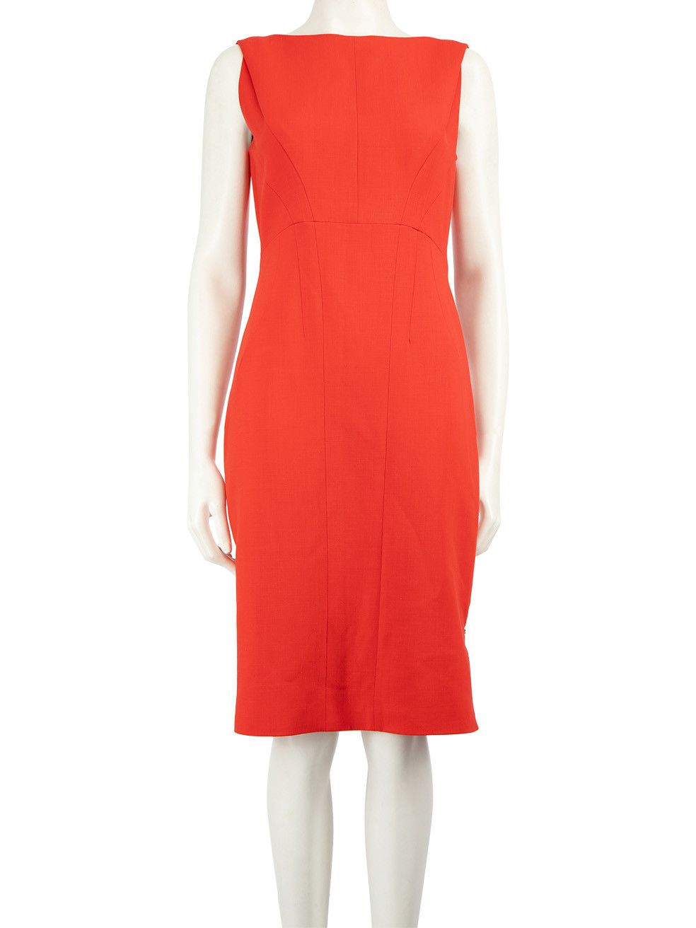 image of Antonio Berardi Red Side Zipper Detail Dress, Women's (Size Large)