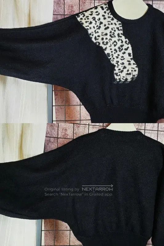Dior Dior Black Wool Blend Cartoon Sweater for Women . Size M / US 6-8 / IT 42-44 - 5 Thumbnail