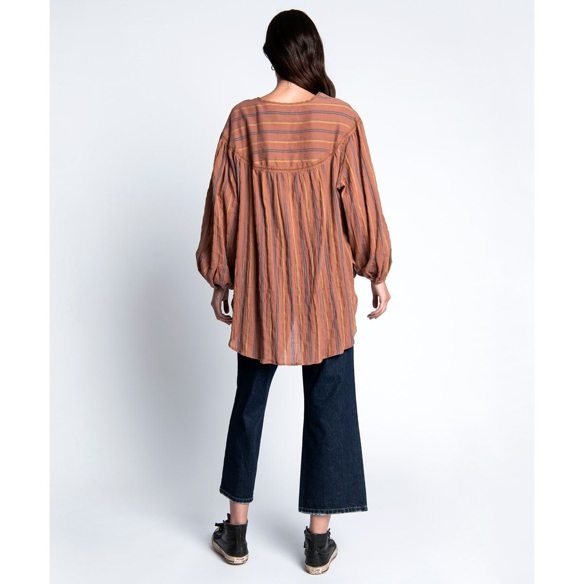 Anthropologie Free People Desert Stripe Tangiers Top ONE TEASPOON $158 S Size S / US 4 / IT 40 - 3 Thumbnail
