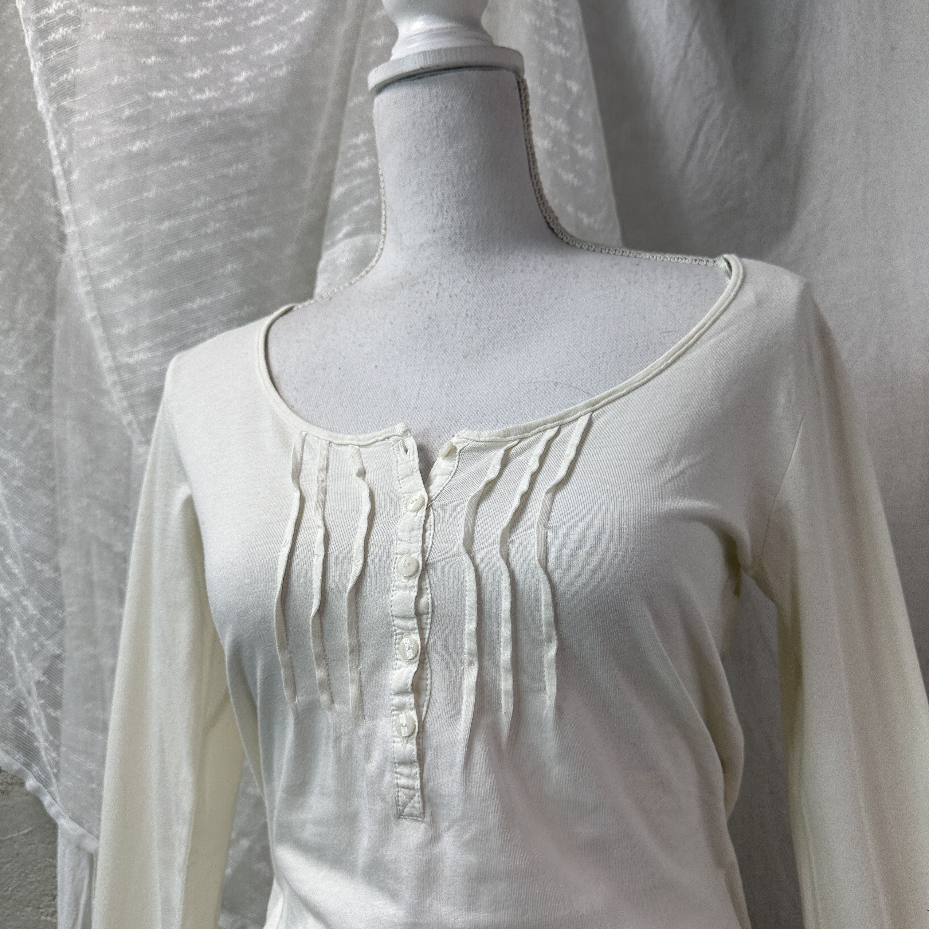 Vintage Vintage Romantic Fitted White Longsleeve Y2K Size S / US 4 / IT 40 - 6 Thumbnail