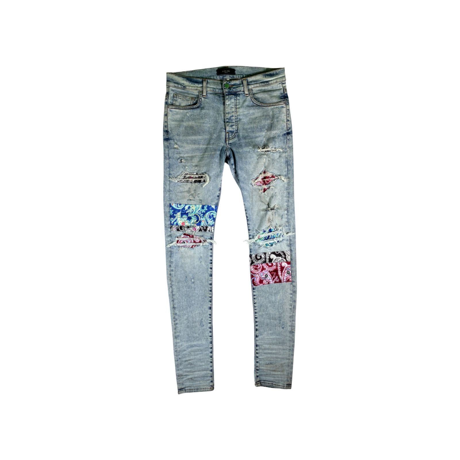Amiri Amiri Art Patch Thrasher Light Wash Jeans Size US 32 / EU 48 - 1 Thumbnail