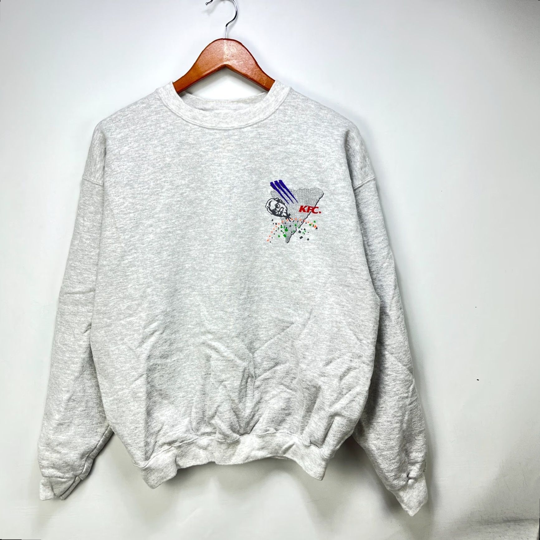 Vintage VINTAGE KFC Sweatshirt Mens M Gray 90s Pullover Kentucky Fried Chicken USA Vintage 90s Sweatshirt Men M Gray Size US M / EU 48-50 / 2 - 2 Thumbnail