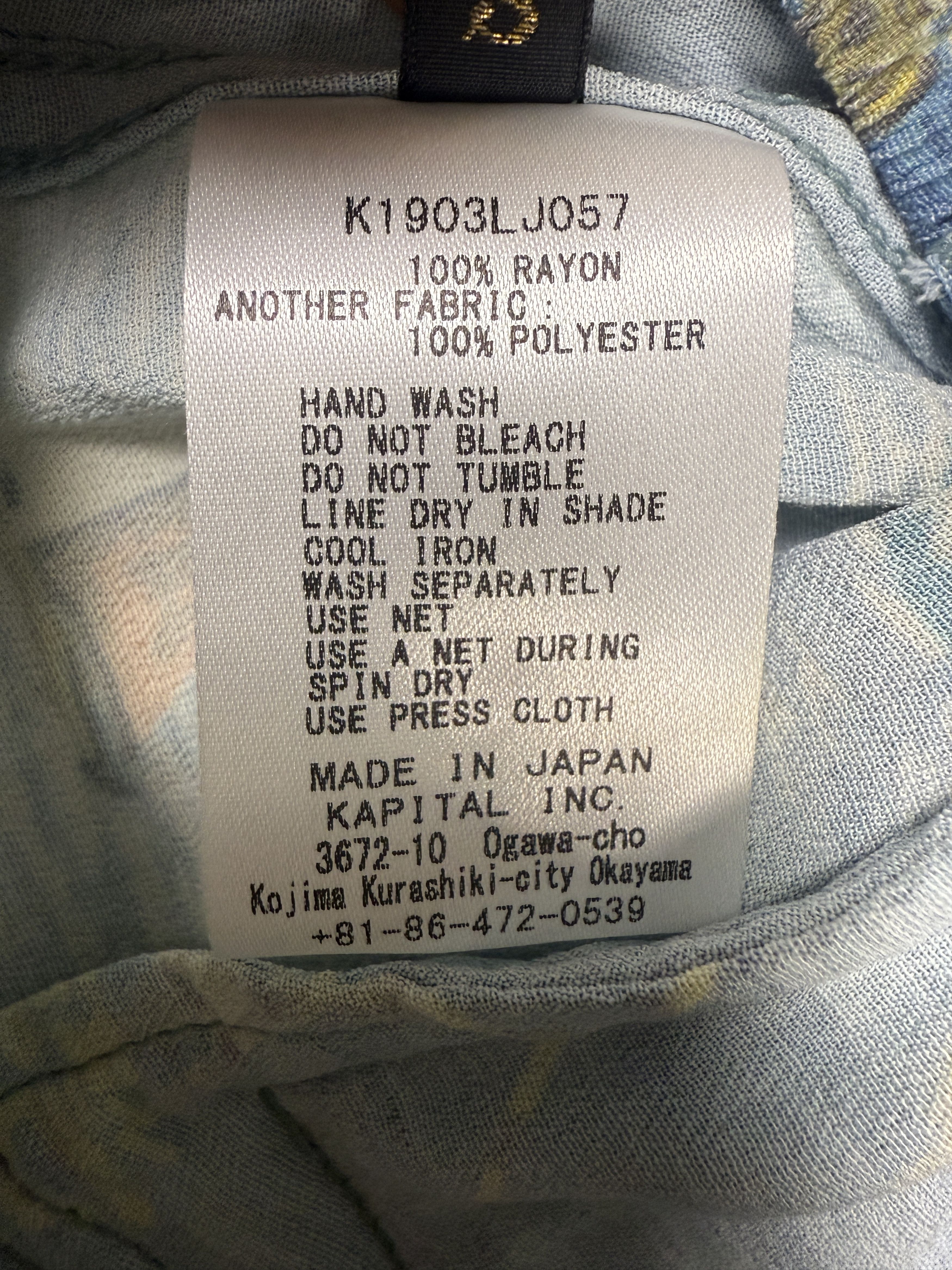 Kapital Kountry KAPITAL KOUNTRY KAMEHAMEHA RAYON DRIZZLER JACKET - BLUE Size S / US 4 / IT 40 - 7 Thumbnail