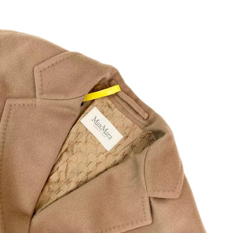 Max Mara Max Mara Wool 101801 Series Brown Wool Lapel Double Breast Size XS / US 0-2 / IT 36-38 - 3 Thumbnail