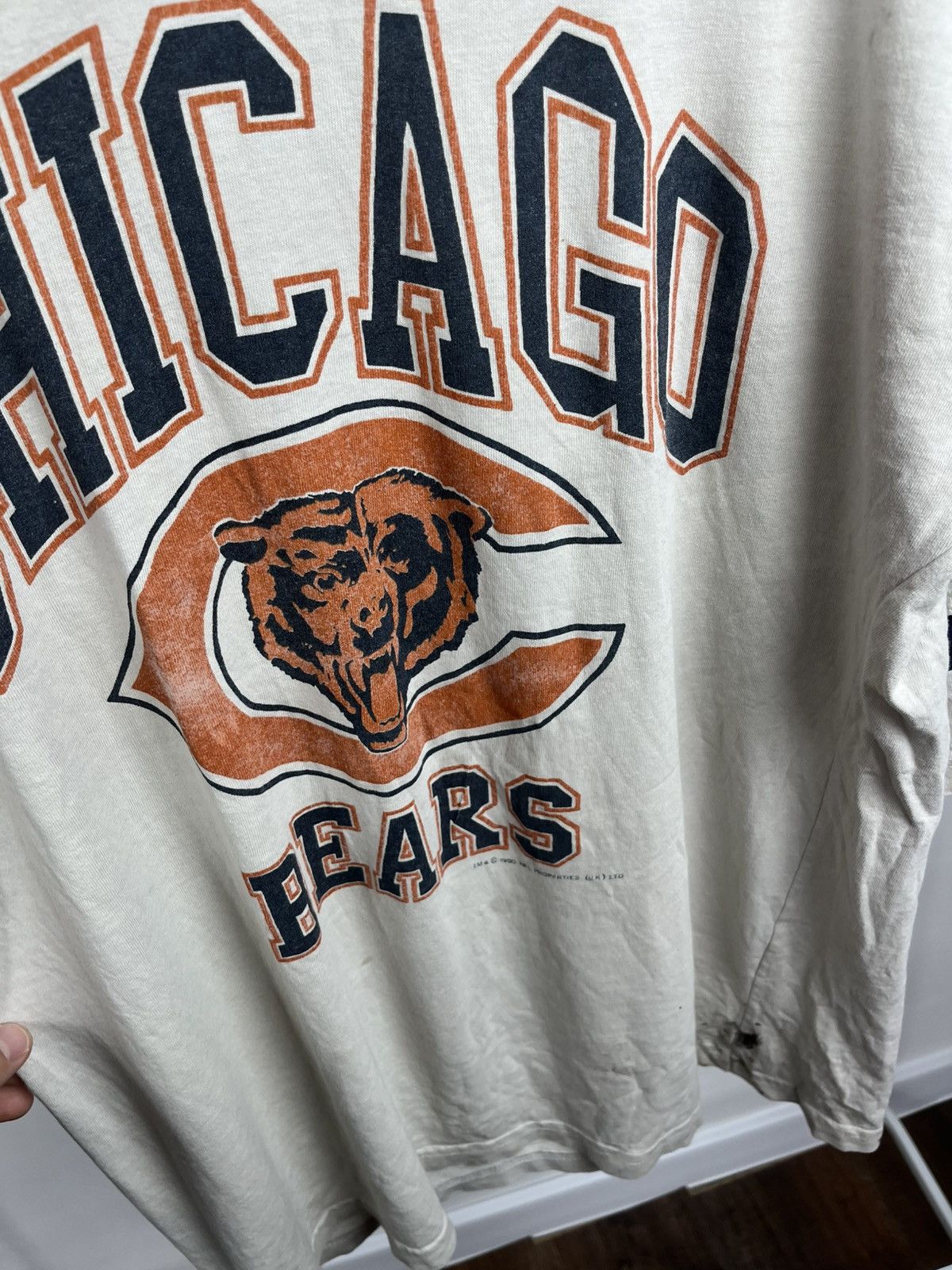 NFL Vintage 1990 Chicago Bears Distressed Football Shirt Size US M / EU 48-50 / 2 - 11 Thumbnail