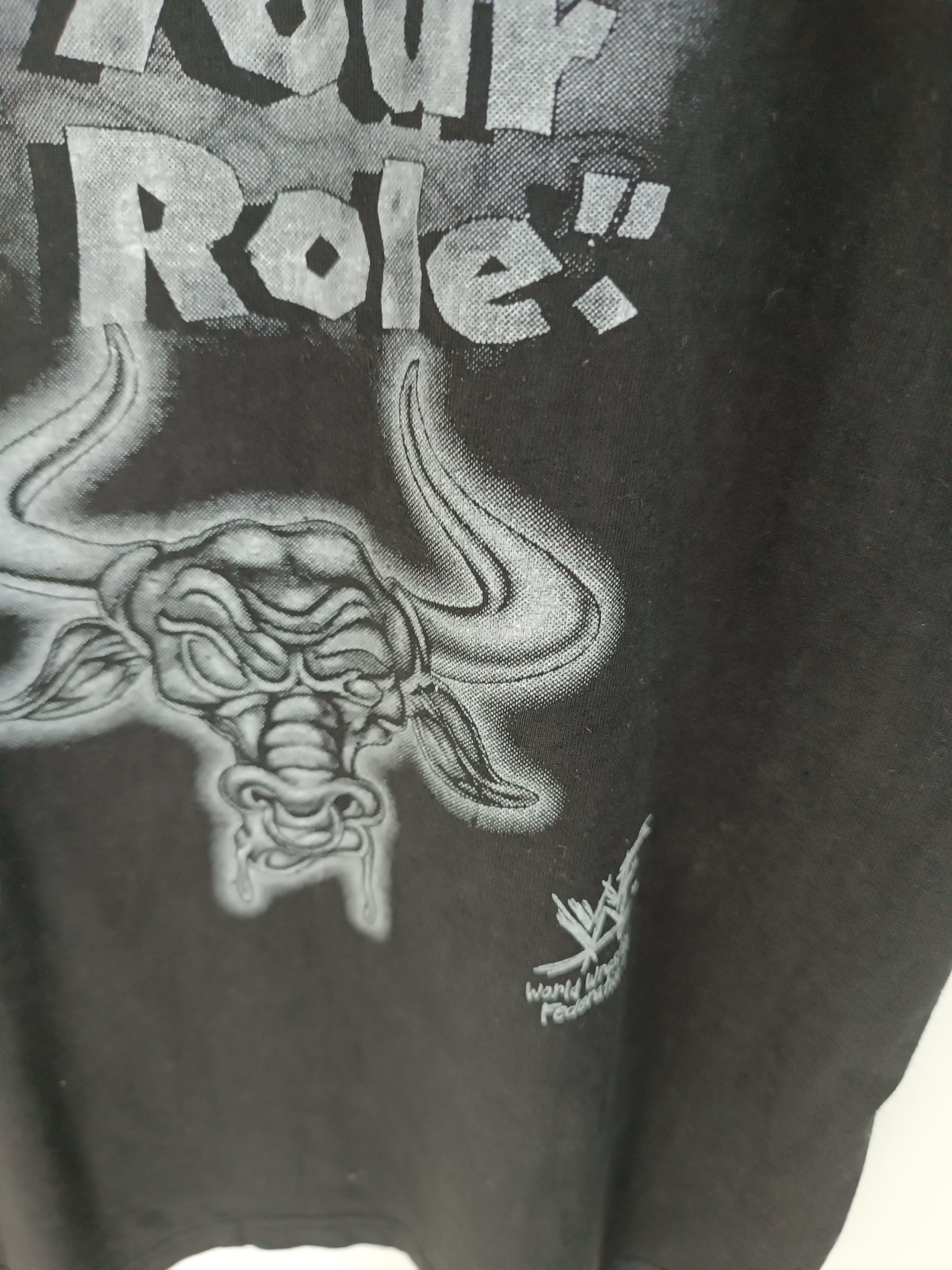 Vintage VINTAGE THE ROCK KNOW YOUR ROLE WWE WWF BOOTLEG TEE Size US S / EU 44-46 / 1 - 14 Thumbnail