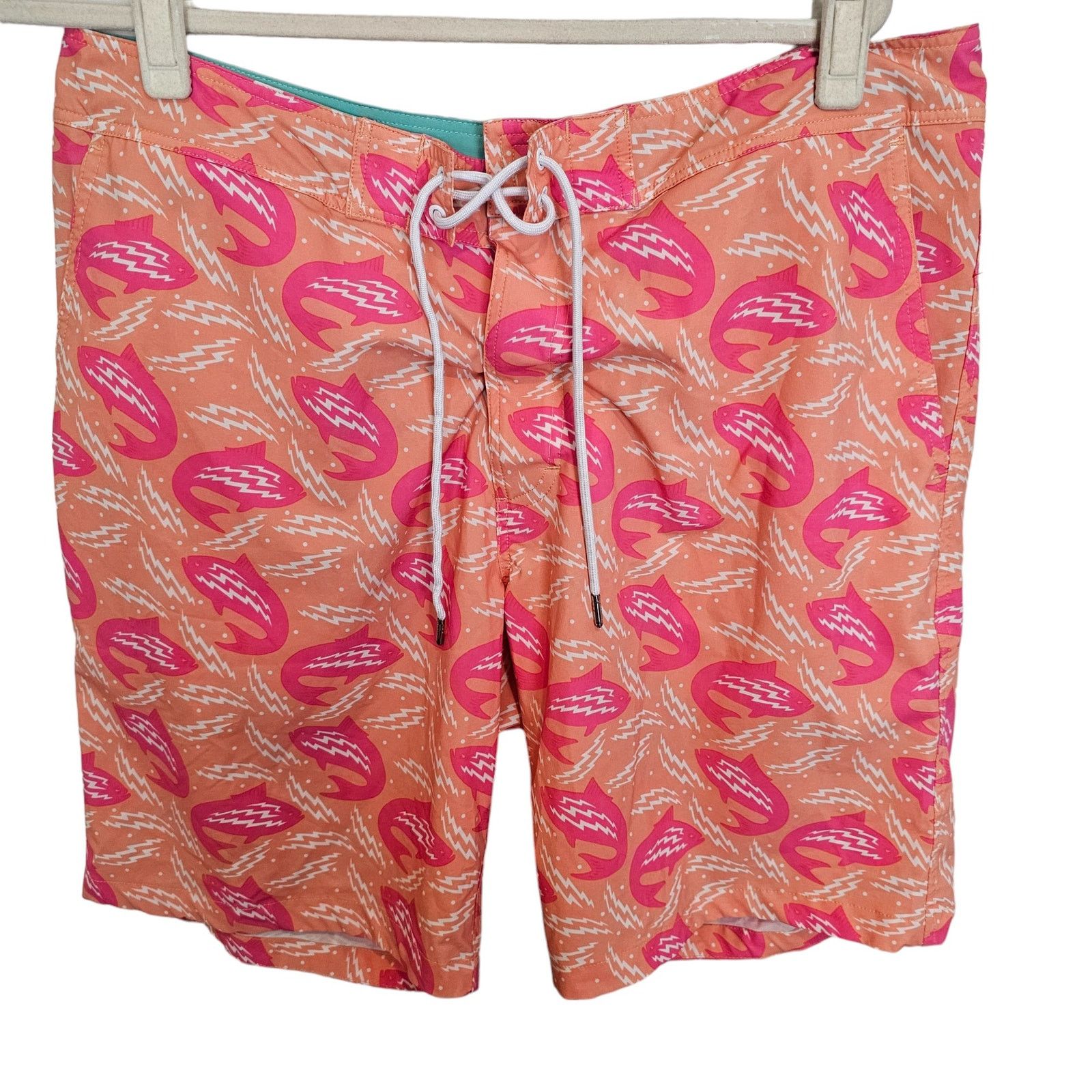 Bonobos Bonobos Mens Fish Print Swim Trunks 36 Beach Surf Swimwear Size US 36 / EU 52 - 1 Thumbnail