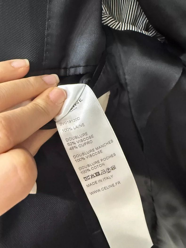Celine Celine Black Wool Blazer with One Button Size M / US 6-8 / IT 42-44 - 5 Thumbnail