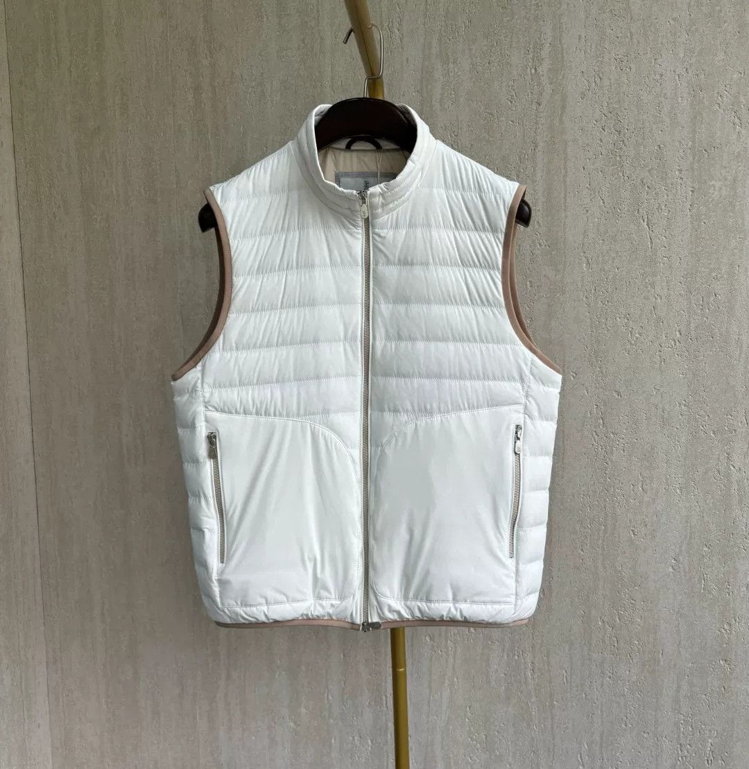 Brunello Cucinelli Brunello Cucinelli White Down Vest Size US XS / EU 42 / 0 - 1 Thumbnail