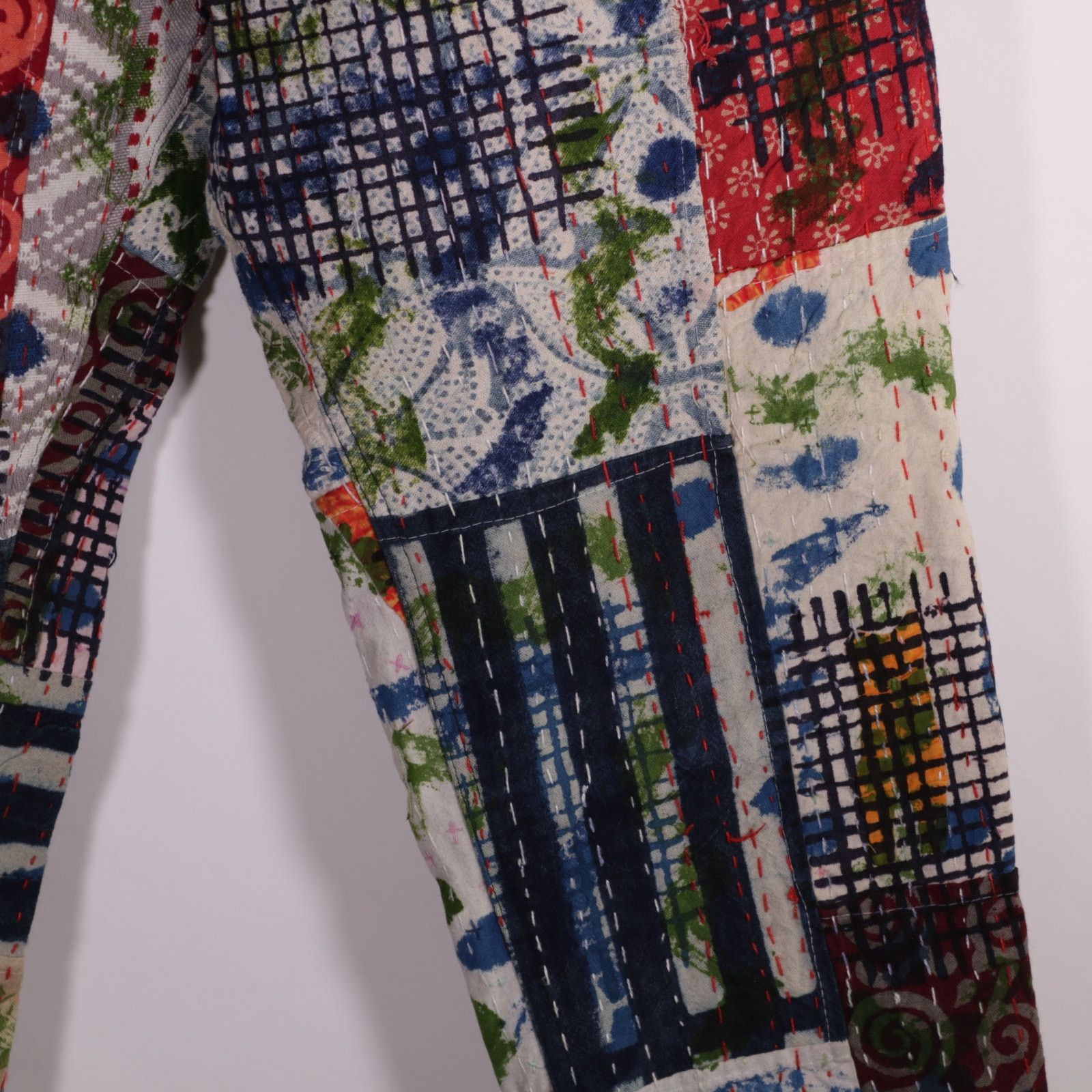 BTFL BTFL Patchwork Quilted Mixed Media Stitched Pants Small Size US 32 / EU 48 - 3 Thumbnail