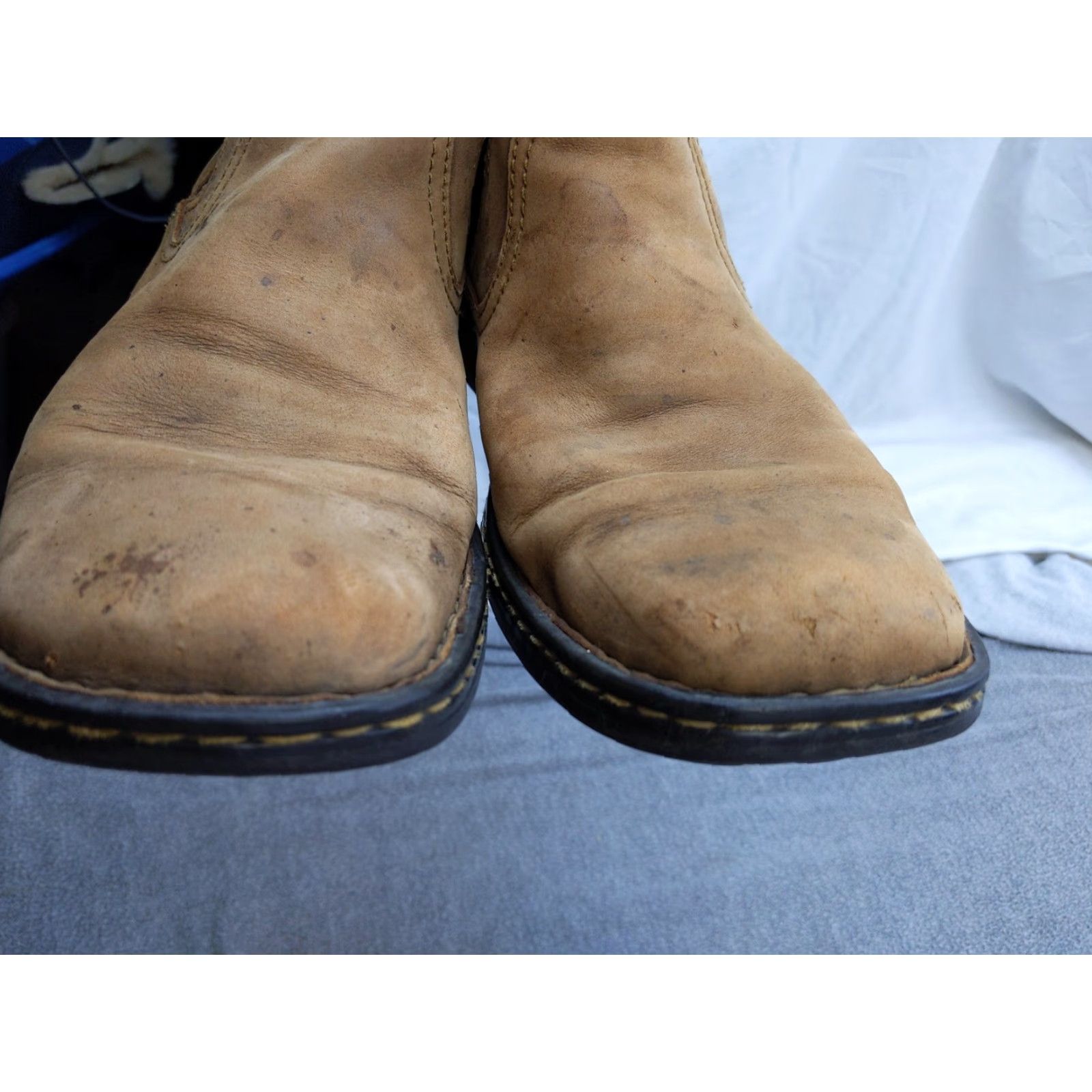 Born Born Goff Mens Chelsea Boots 10 Leather Ankle Casual Brown Square Toe Pull On нет Size US 10 / EU 43 - 4 Thumbnail