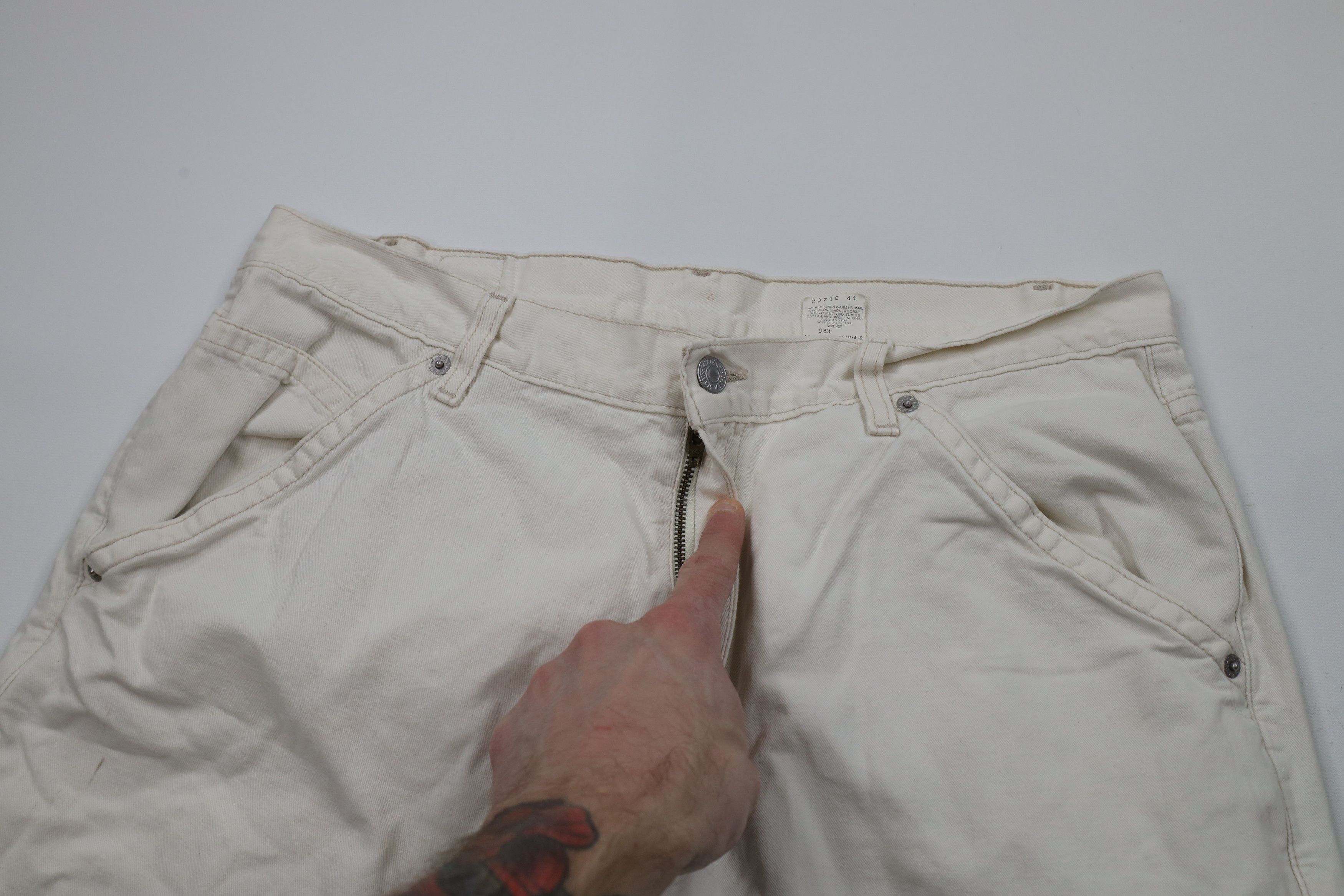 Levi's × Vintage Vintage Y2K 2000 Levis Wide Leg Carpenter Dungaree Pants Size US 36 / EU 52 - 10 Thumbnail
