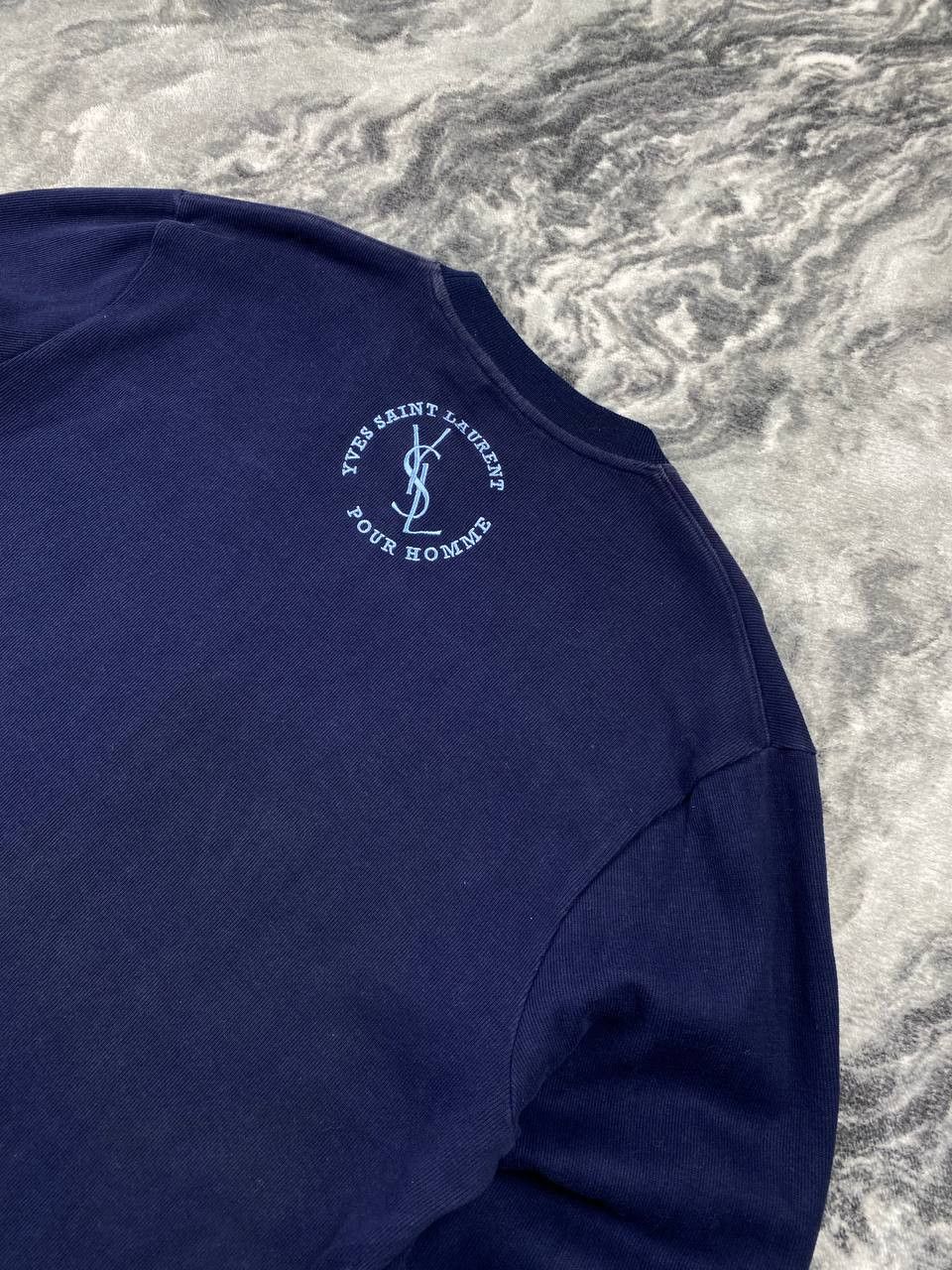 Yves Saint Laurent Vintage Yves Saint Laurent Sweatshirt Big Log Men Size L Size US L / EU 52-54 / 3 - 11 Thumbnail