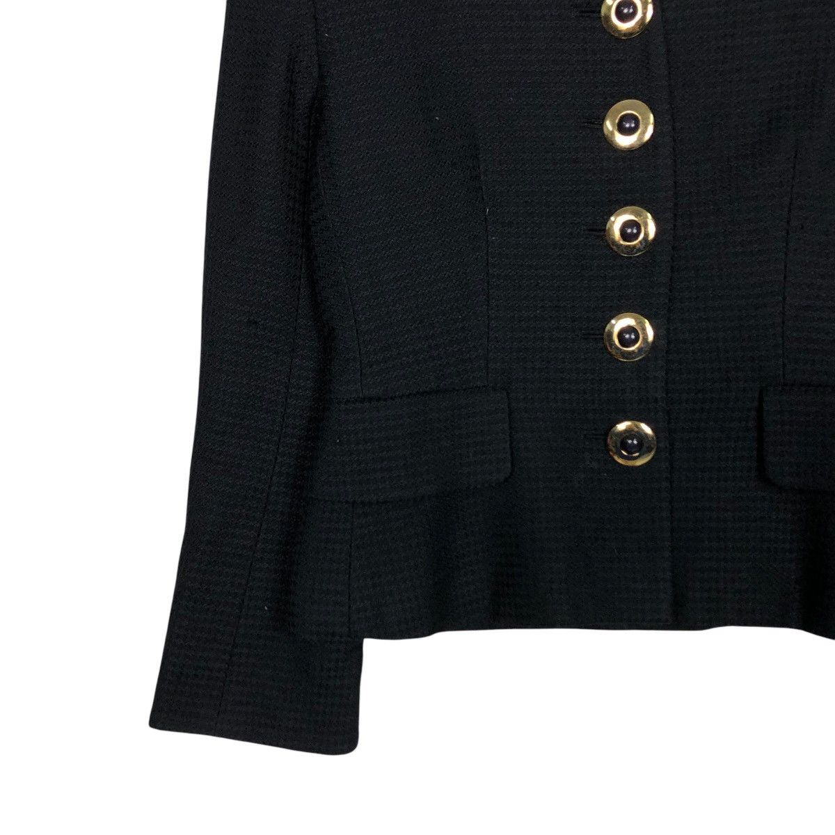 Christian Dior Monsieur 🔥RICH BLACK VINTAGE CROPPED JACKETS CHRISTIAN DIOR Size M / US 6-8 / IT 42-44 - 6 Thumbnail