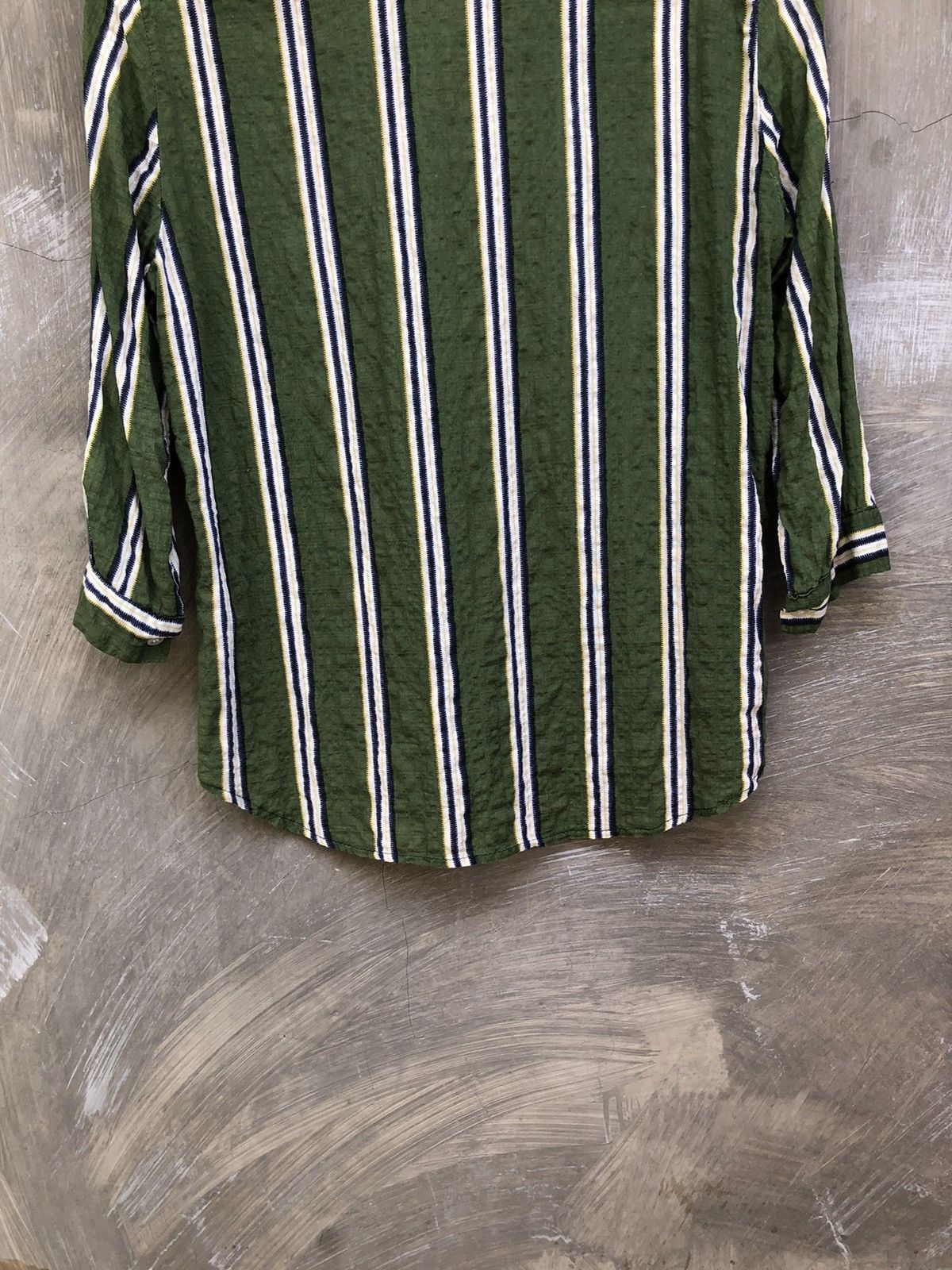 Japanese Brand Atmark Stripe Button Up Shirt Size M / US 6-8 / IT 42-44 - 9 Thumbnail