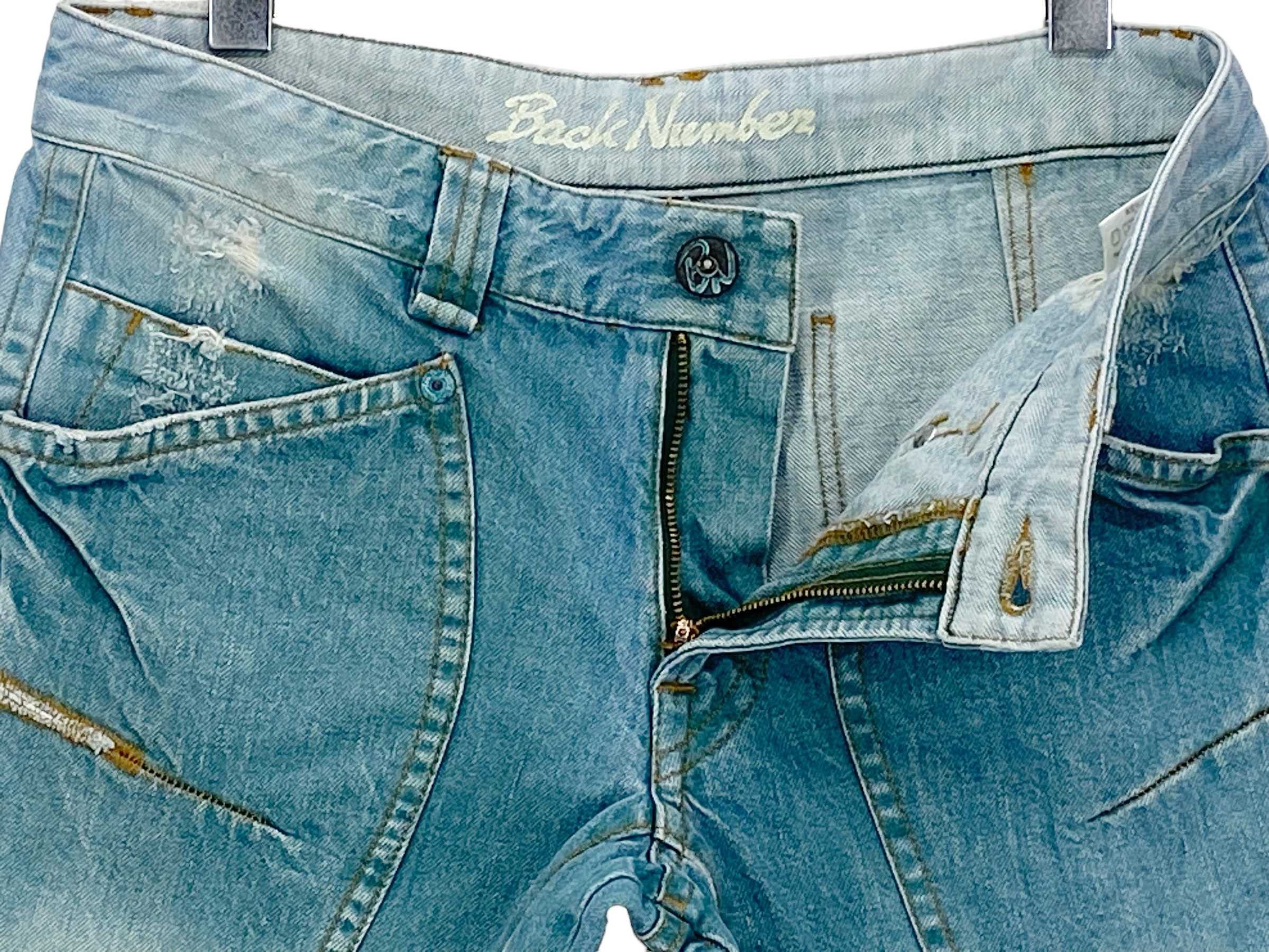Japanese Brand Back Number Japan Cargo Short Jeans Pants Size US 31 - 7 Thumbnail